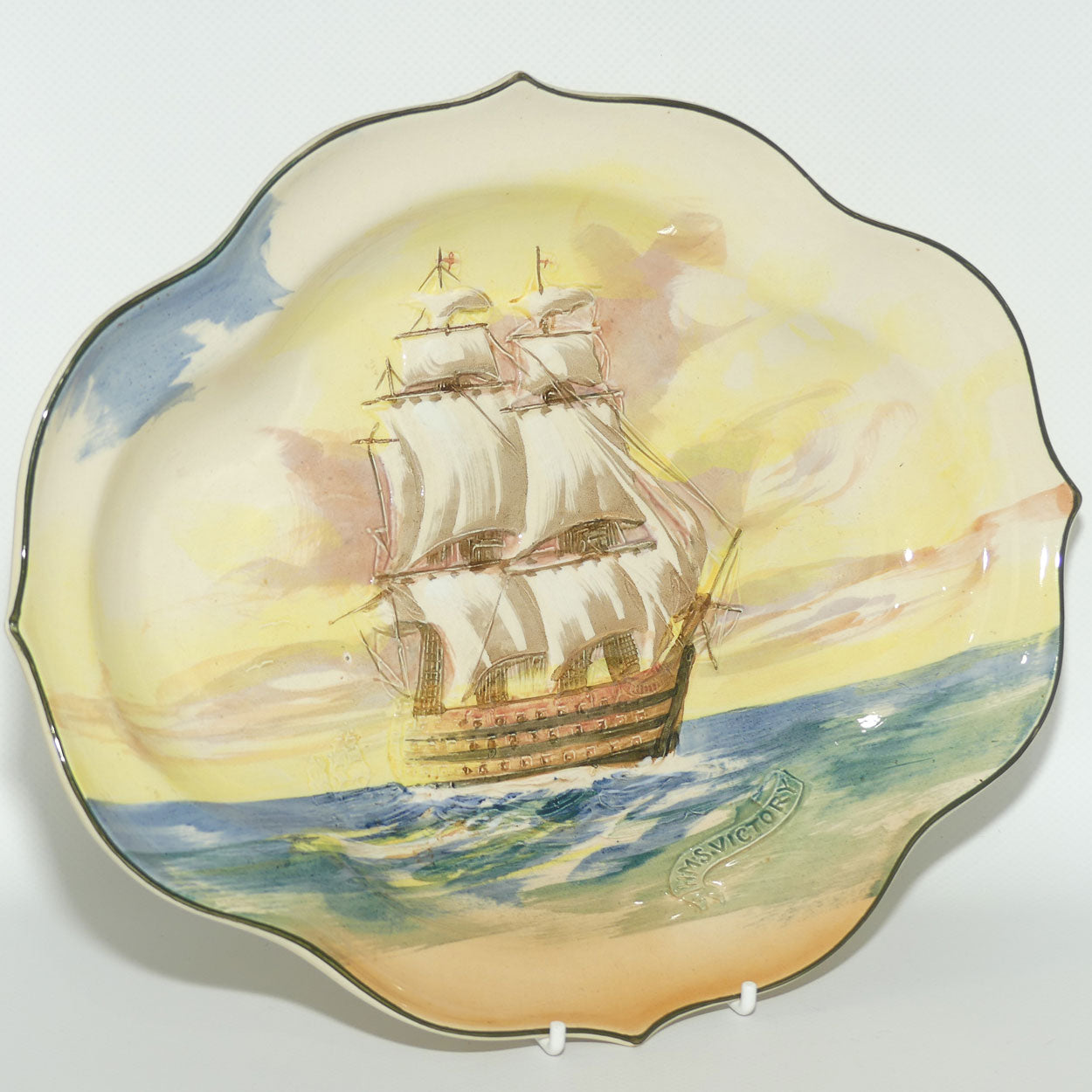 Royal Doulton Famous Ships H.M.S Victory quatrefoil dish D5957