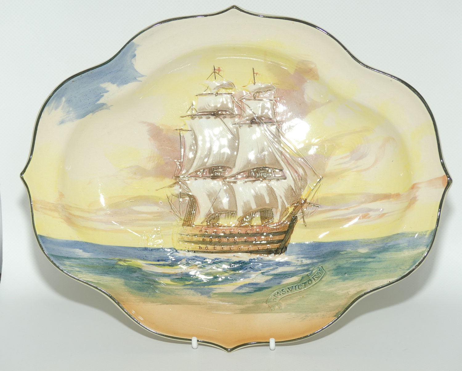 Royal Doulton Famous Ships H.M.S Victory quatrefoil dish D5957