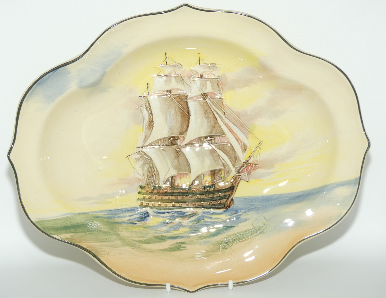 Royal Doulton Famous Ships series | H.M.S Victory quatrefoil dish D5957 | #3