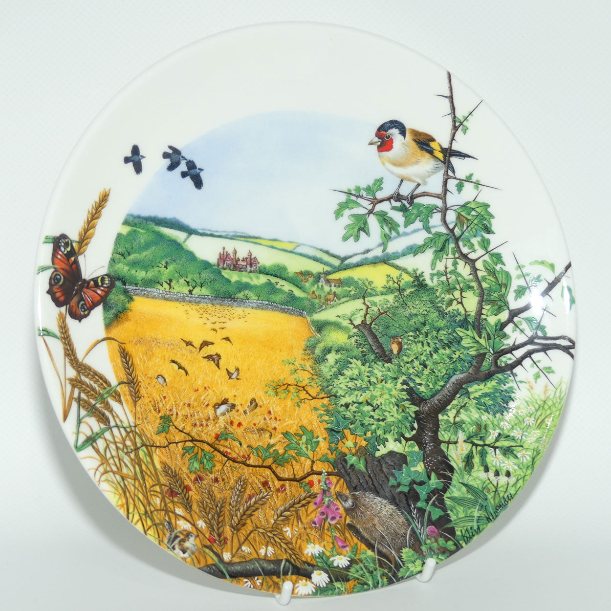 Wedgwood Bone China plate | Colin Newman's Country Panorama #3 | The Village in the Valley