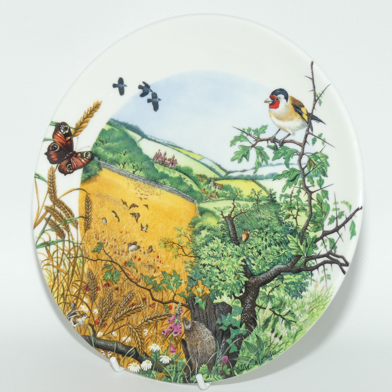 Wedgwood Bone China plate | Colin Newman's Country Panorama #3 | The Village in the Valley
