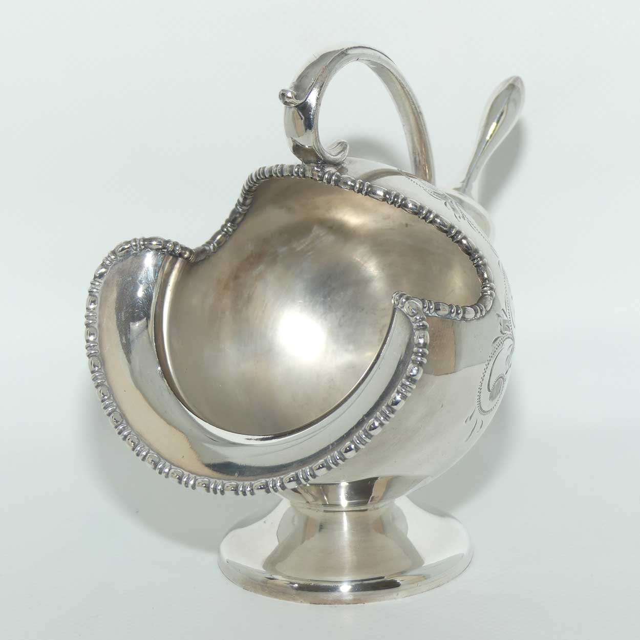 Viners EPBM sugar scuttle and hod | Elegant Fireman's Helmet shape