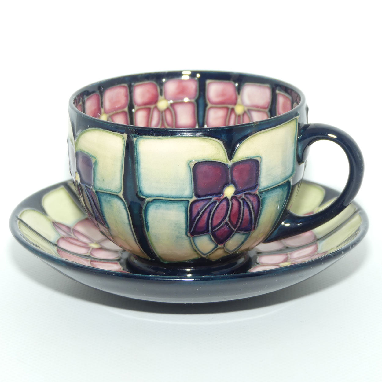 Moorcroft Stylised Violets tea duo | #1 | Sally Tuffin