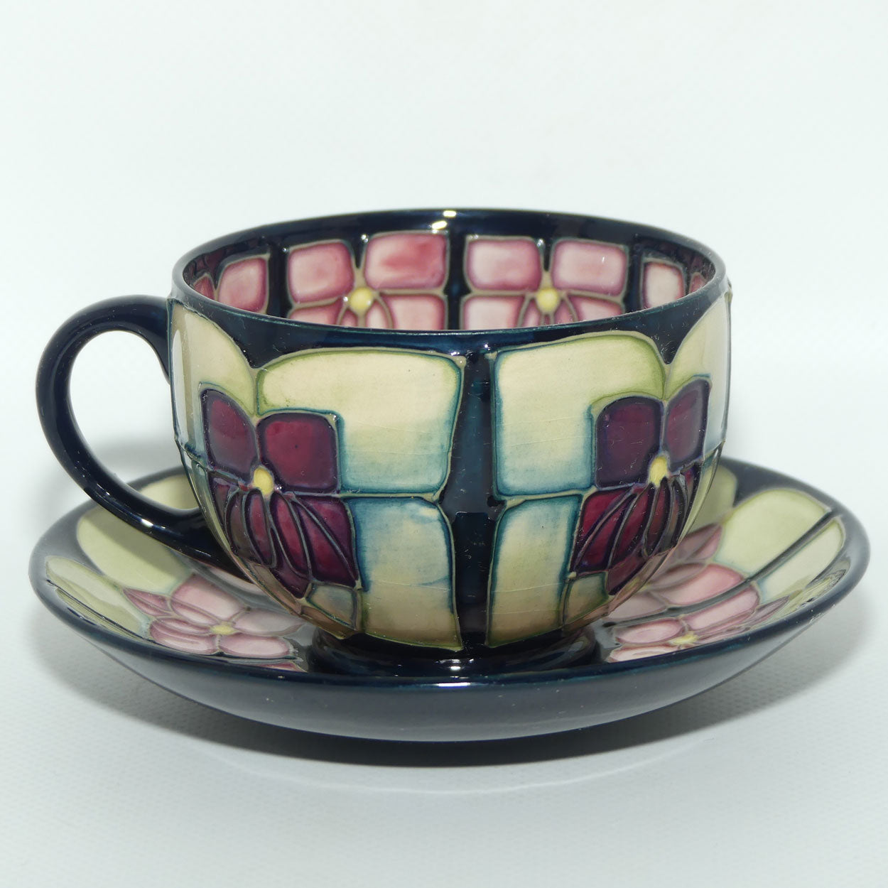 Moorcroft Stylised Violets tea duo | #1 | Sally Tuffin