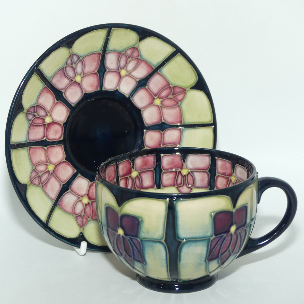 Moorcroft Stylised Violets tea duo | #1 | Sally Tuffin