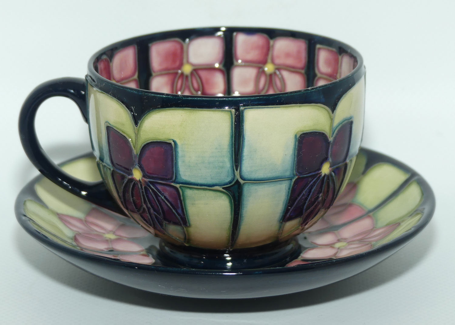 Moorcroft Stylised Violets tea duo | #2 | Sally Tuffin