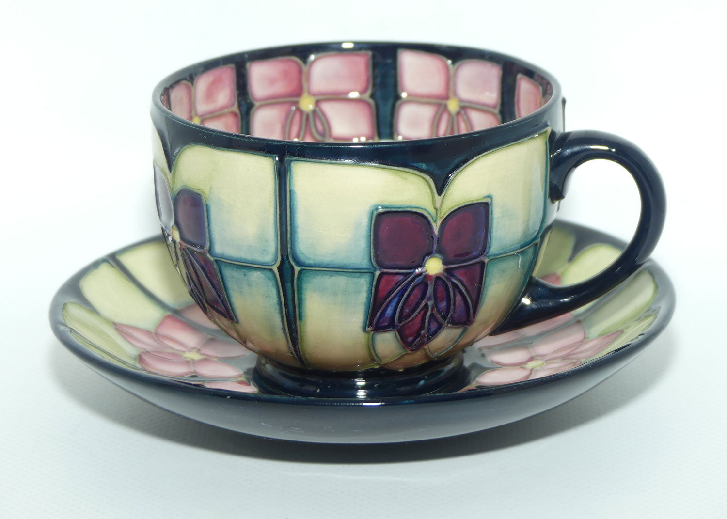 Moorcroft Stylised Violets tea duo | #2 | Sally Tuffin