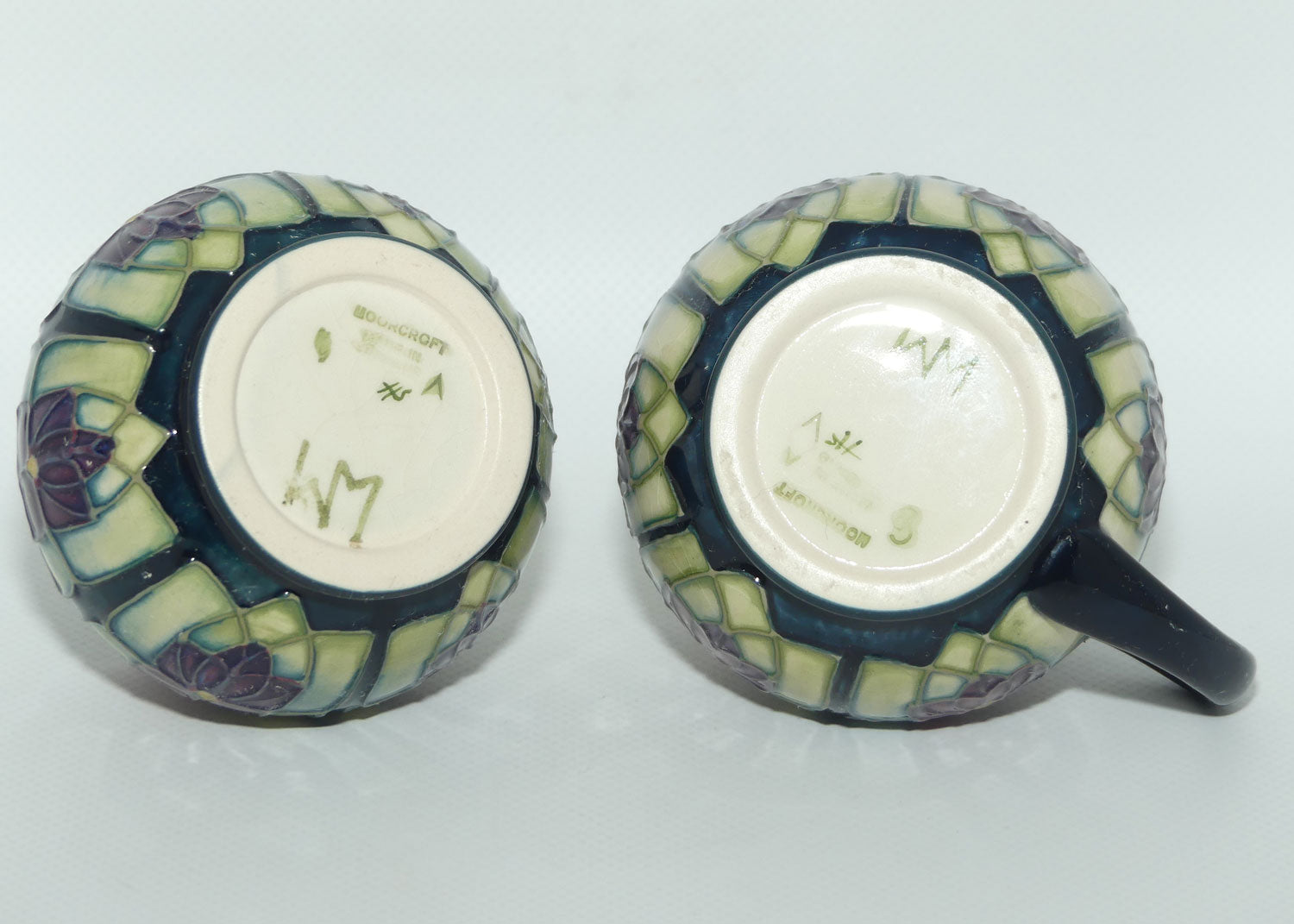 Moorcroft Stylised Violets milk and sugar | Sally Tuffin
