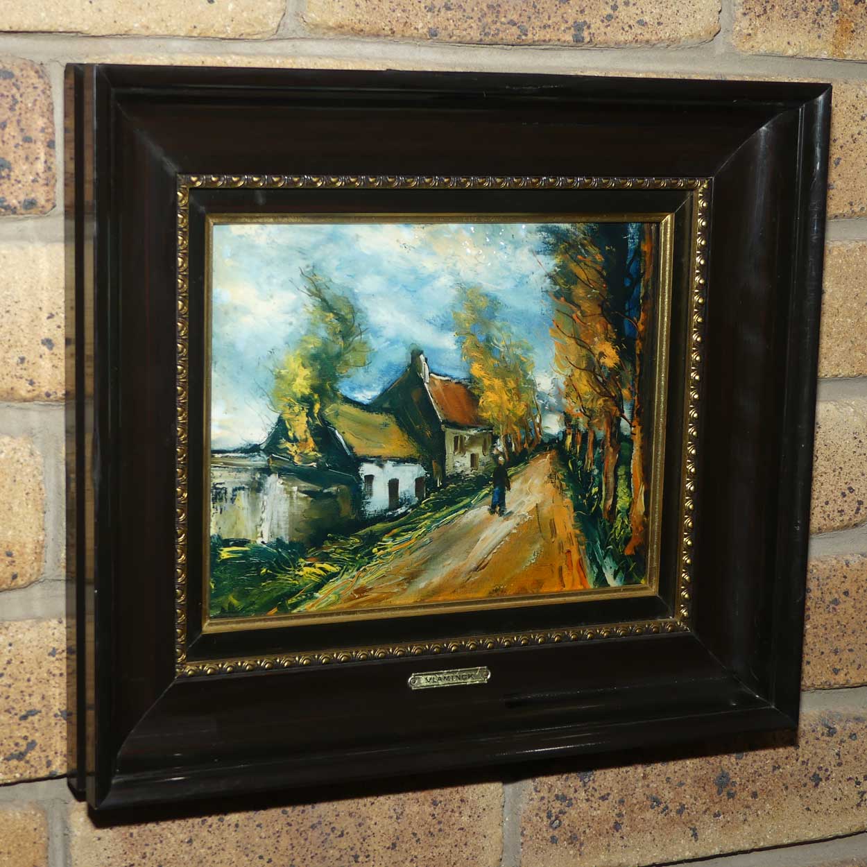 Enamel on Tin | Framed | copy of work by Maurice de Vlaminck