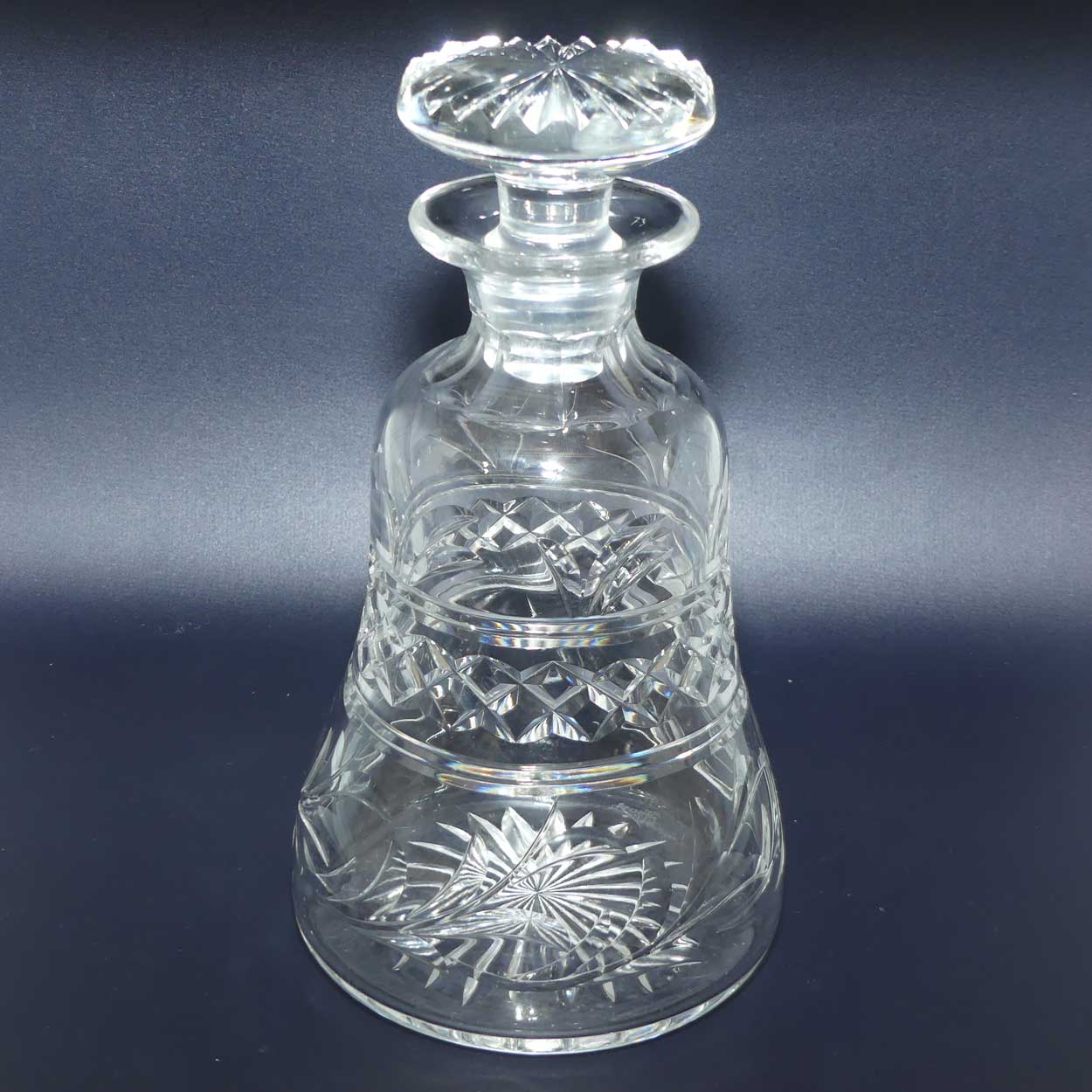 Stuart Crystal England waisted shape mushroom top decanter