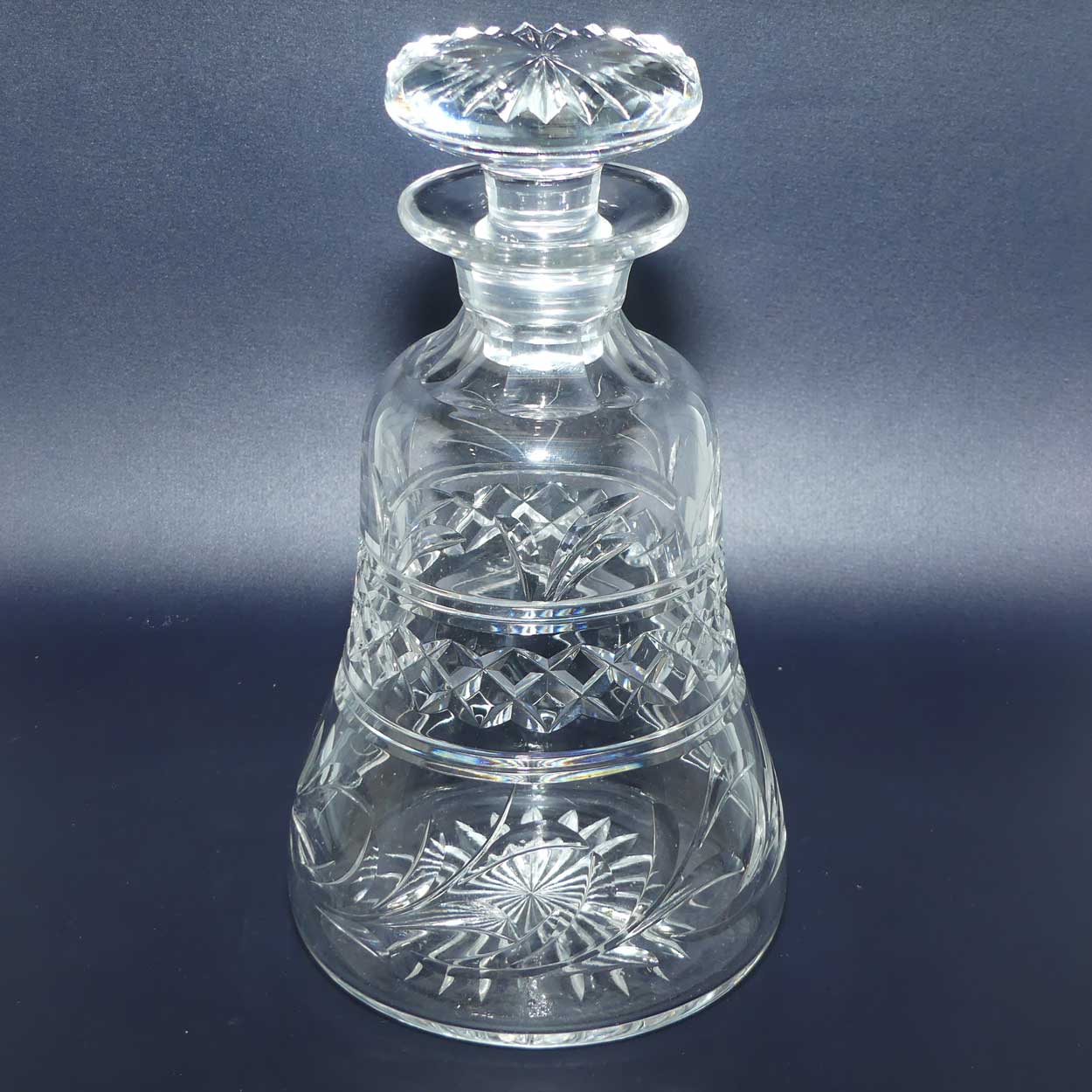 Stuart Crystal England waisted shape mushroom top decanter