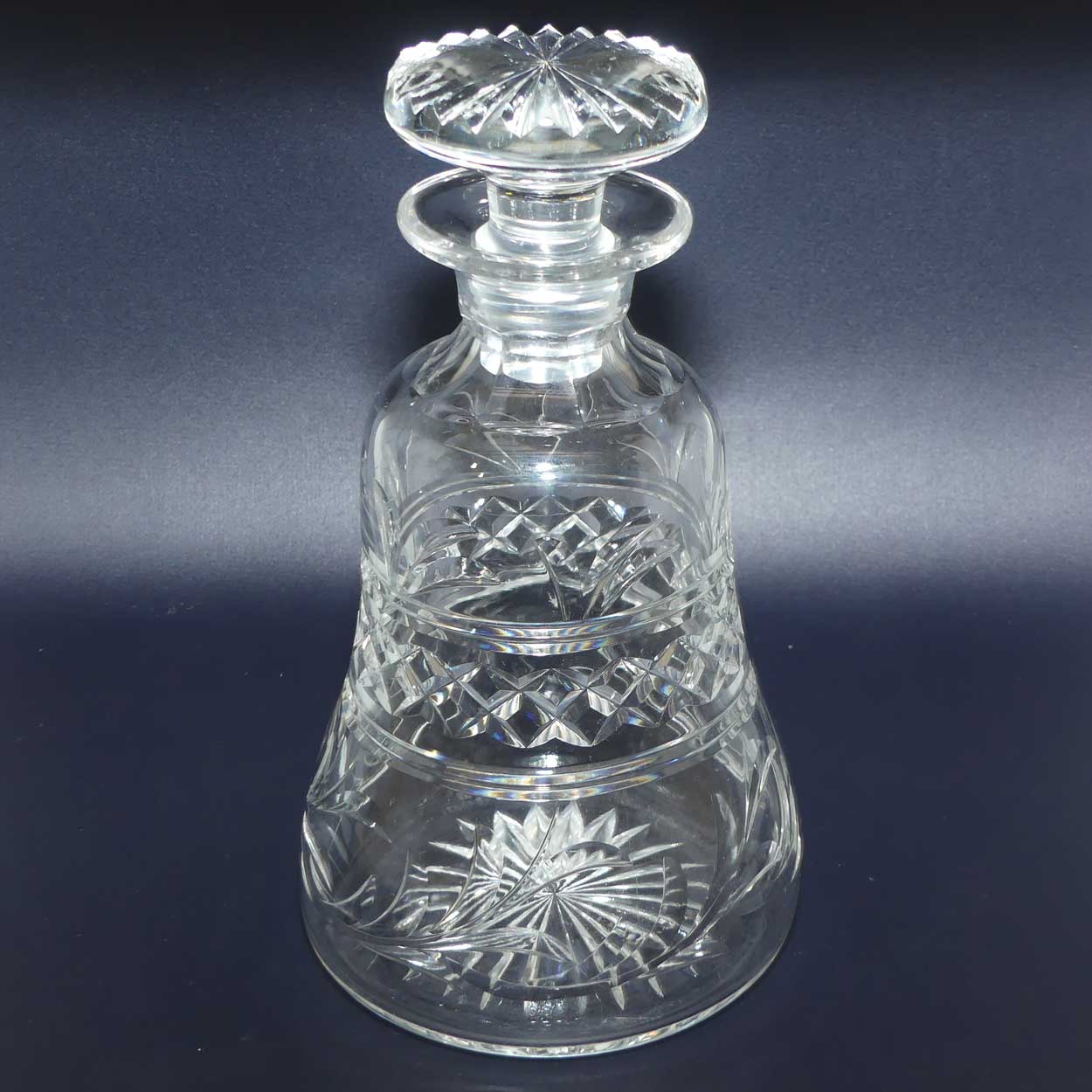 Stuart Crystal England waisted shape mushroom top decanter