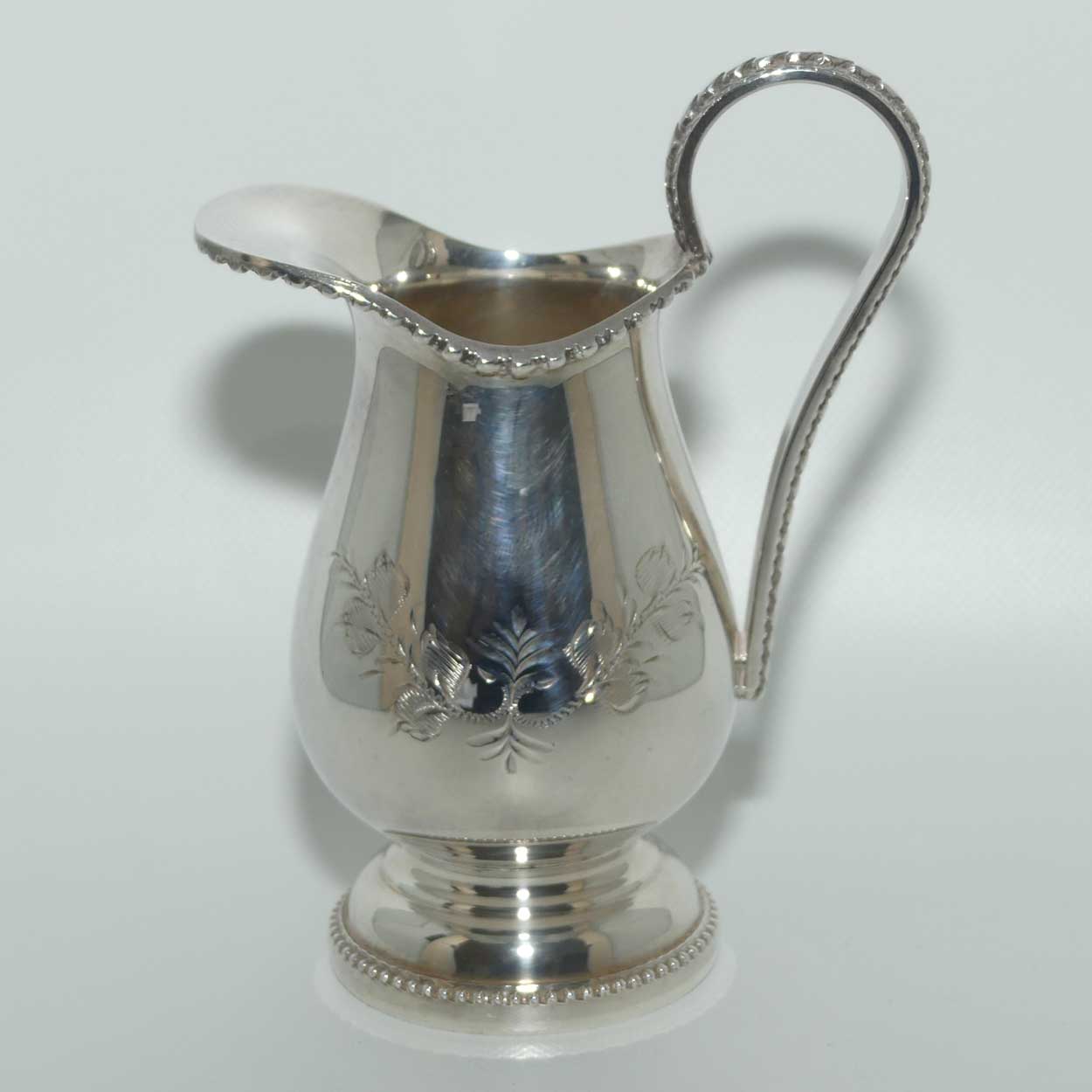 Pair of Walker and Hall silver plated jugs | Milk and Cream