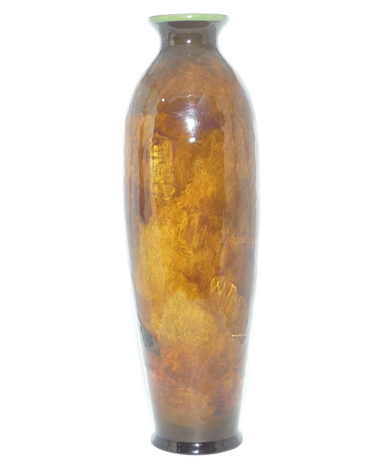 Royal Doulton Holbein glaze hand painted tall vase depicting Hamlet | by W Nunn