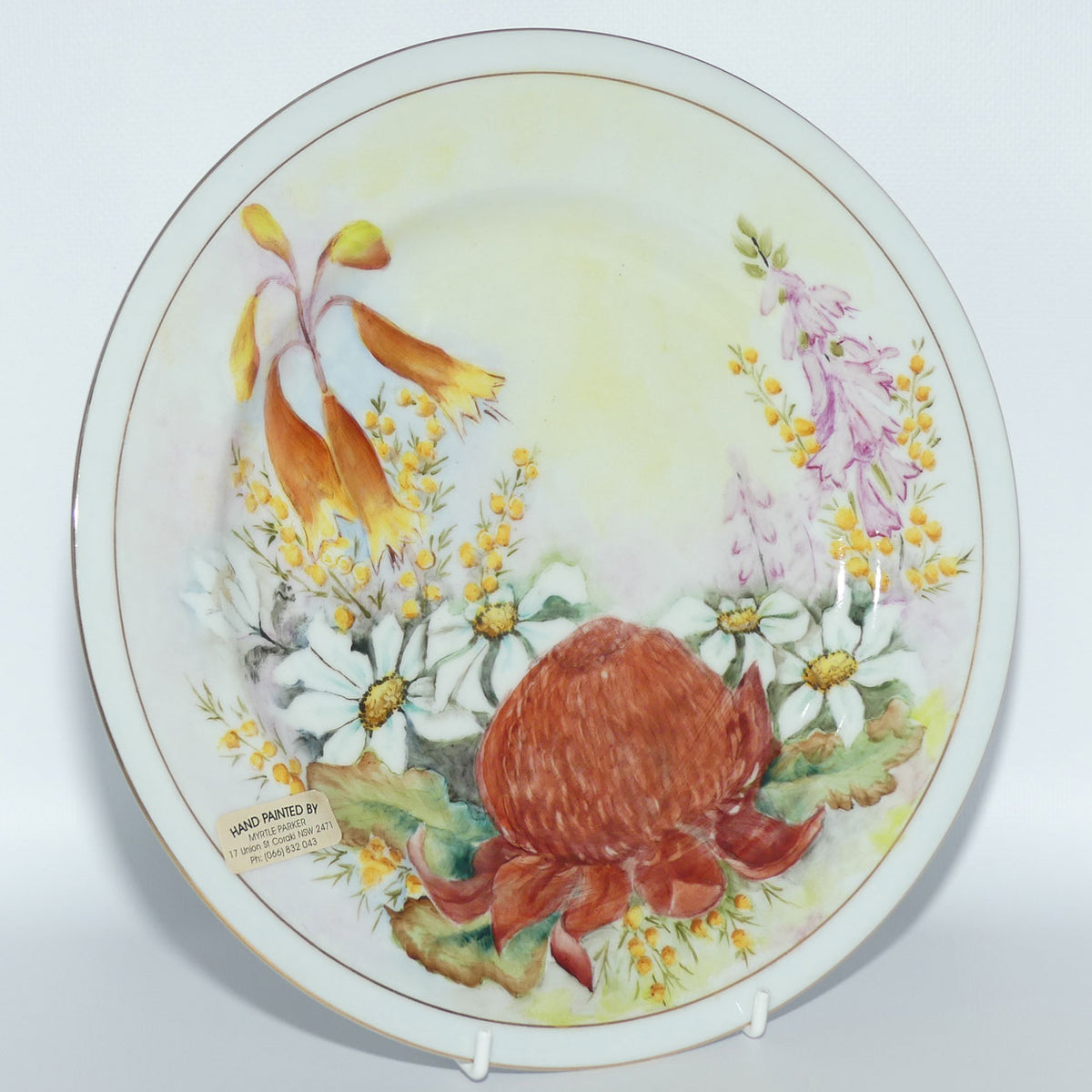 Australian China Painting | Waratah and Native Flowers plate | by Myrtle Parker