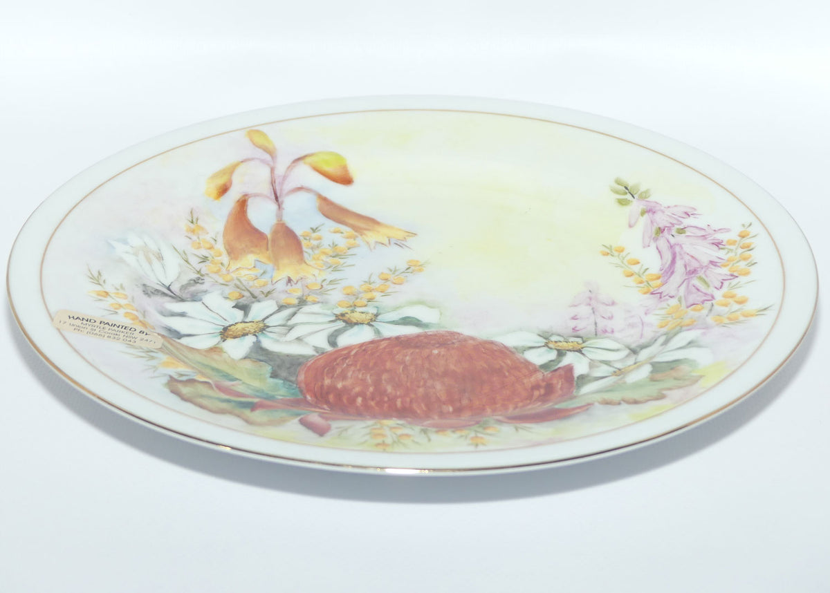 Australian China Painting | Waratah and Native Flowers plate | by Myrtle Parker