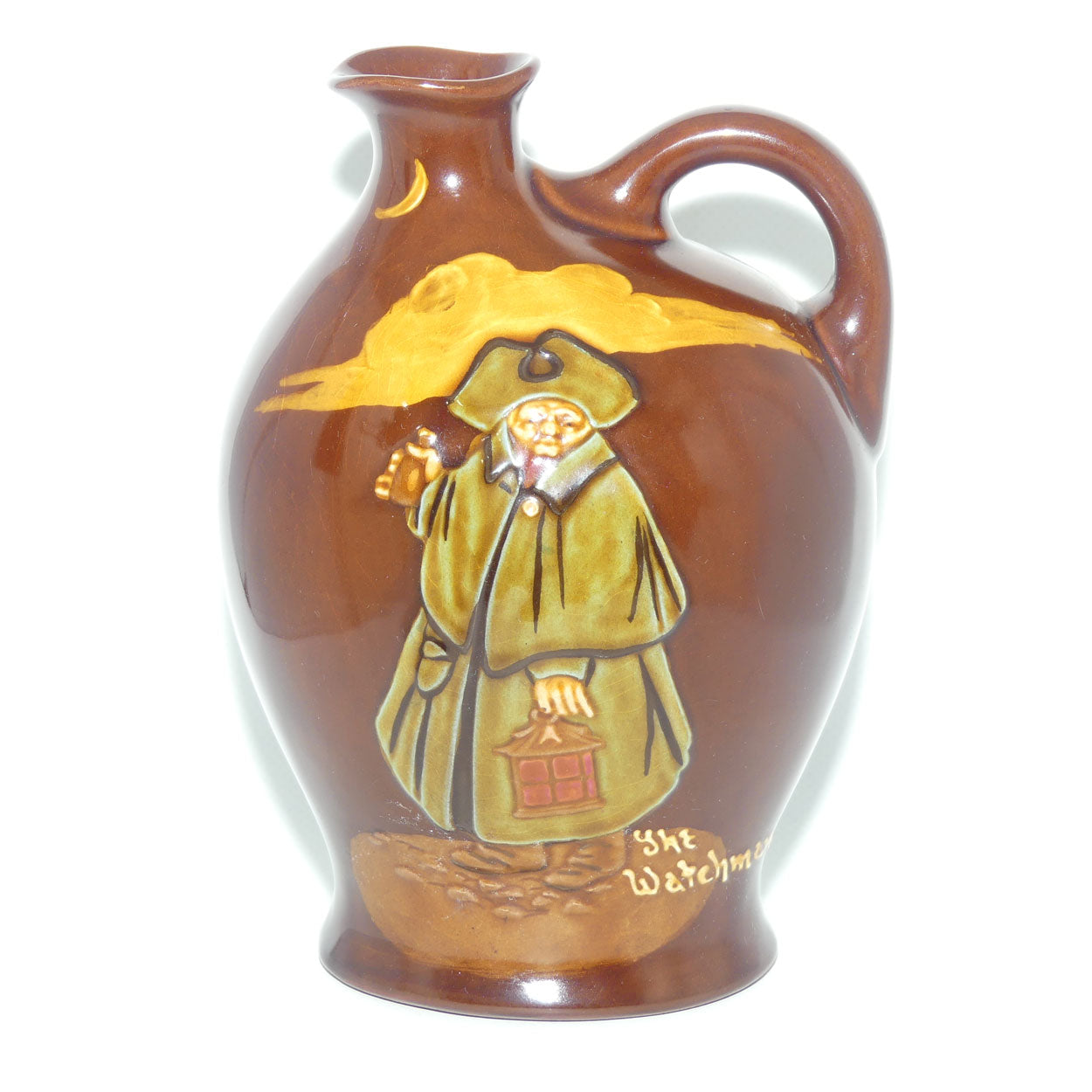 Royal Doulton Kingsware flask | The Watchman | Dewars | restored