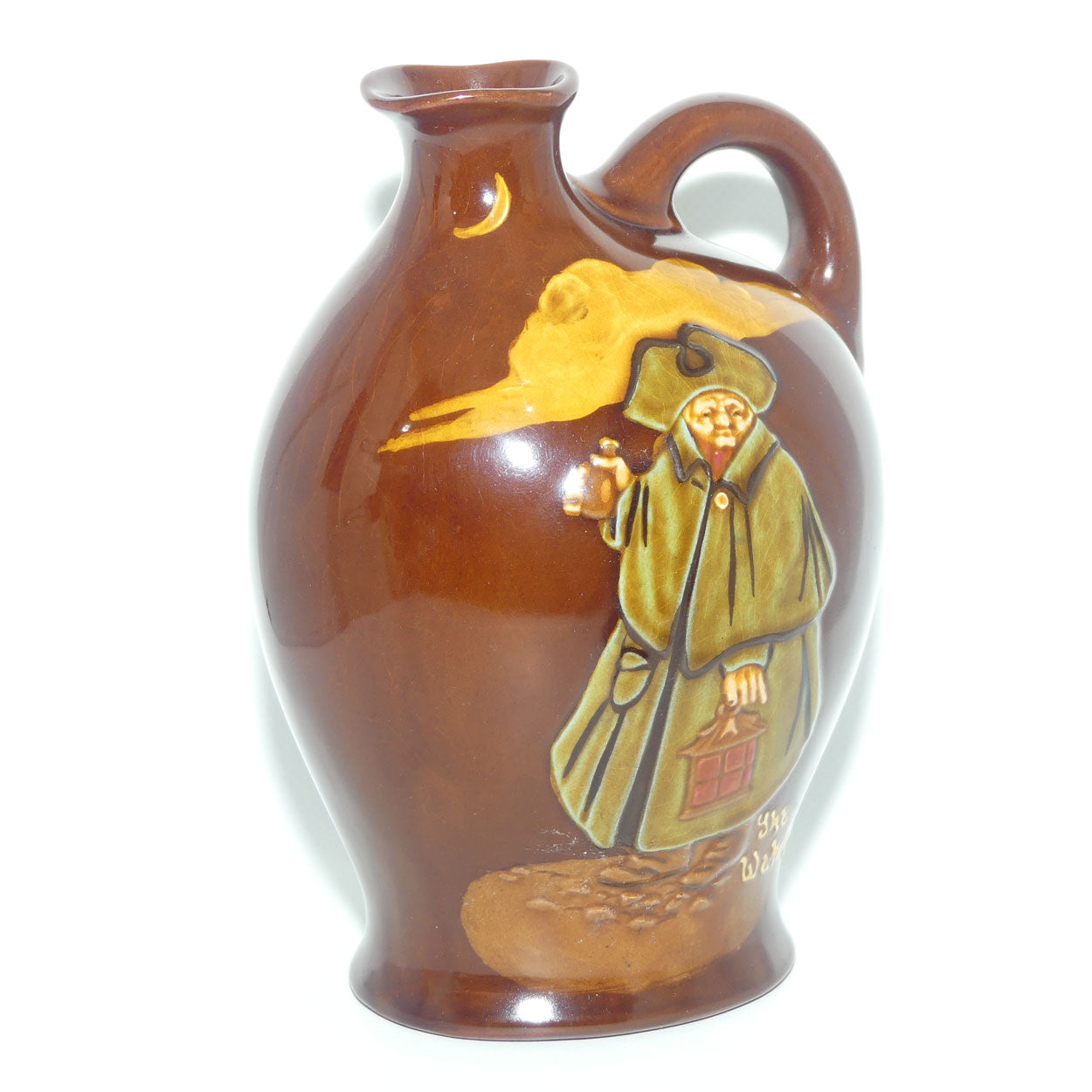 Royal Doulton Kingsware flask | The Watchman | Dewars | restored