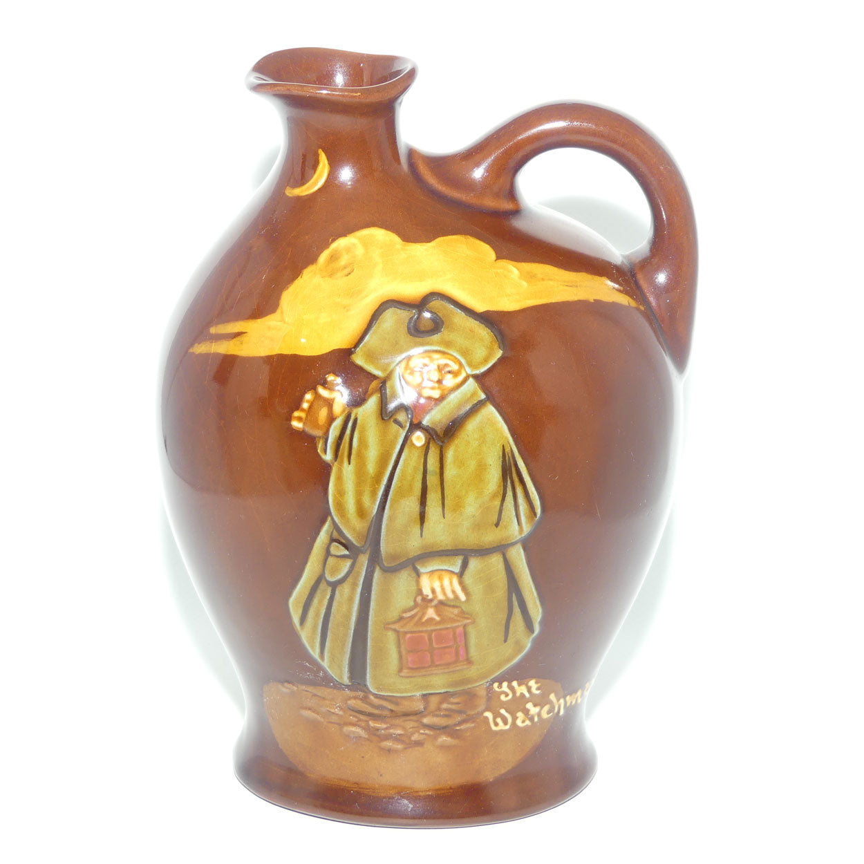 Royal Doulton Kingsware flask | The Watchman | Dewars | restored