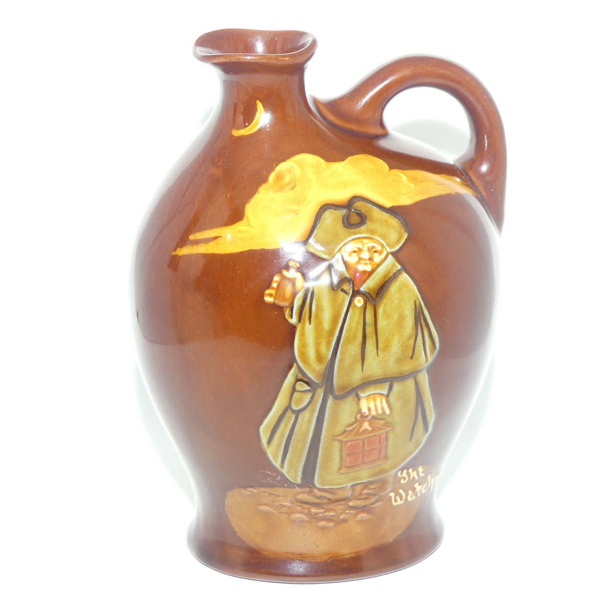 Royal Doulton Kingsware flask | The Watchman | Dewars | restored