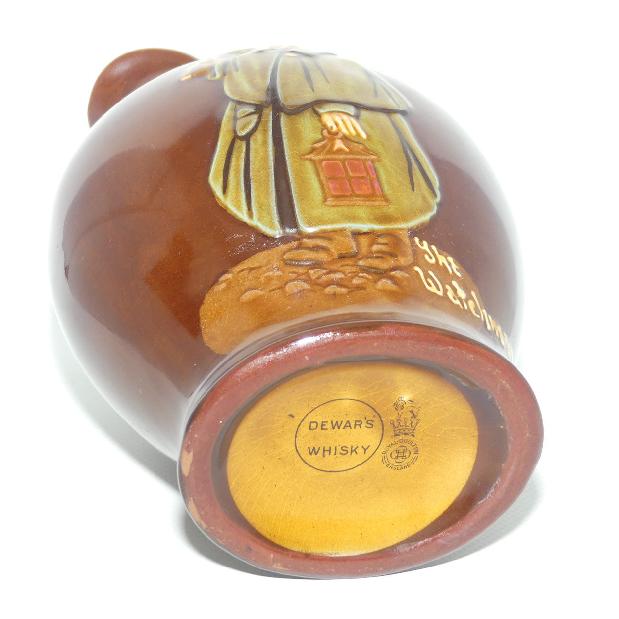 Royal Doulton Kingsware flask | The Watchman | Dewars | restored