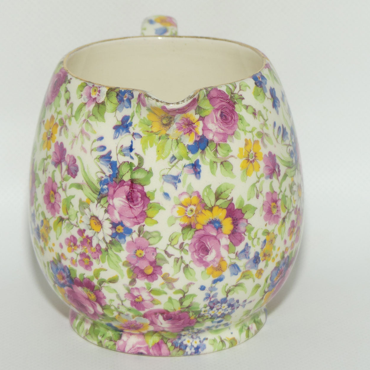 Royal Winton Summertime Chintz GLOBE shape milk jug