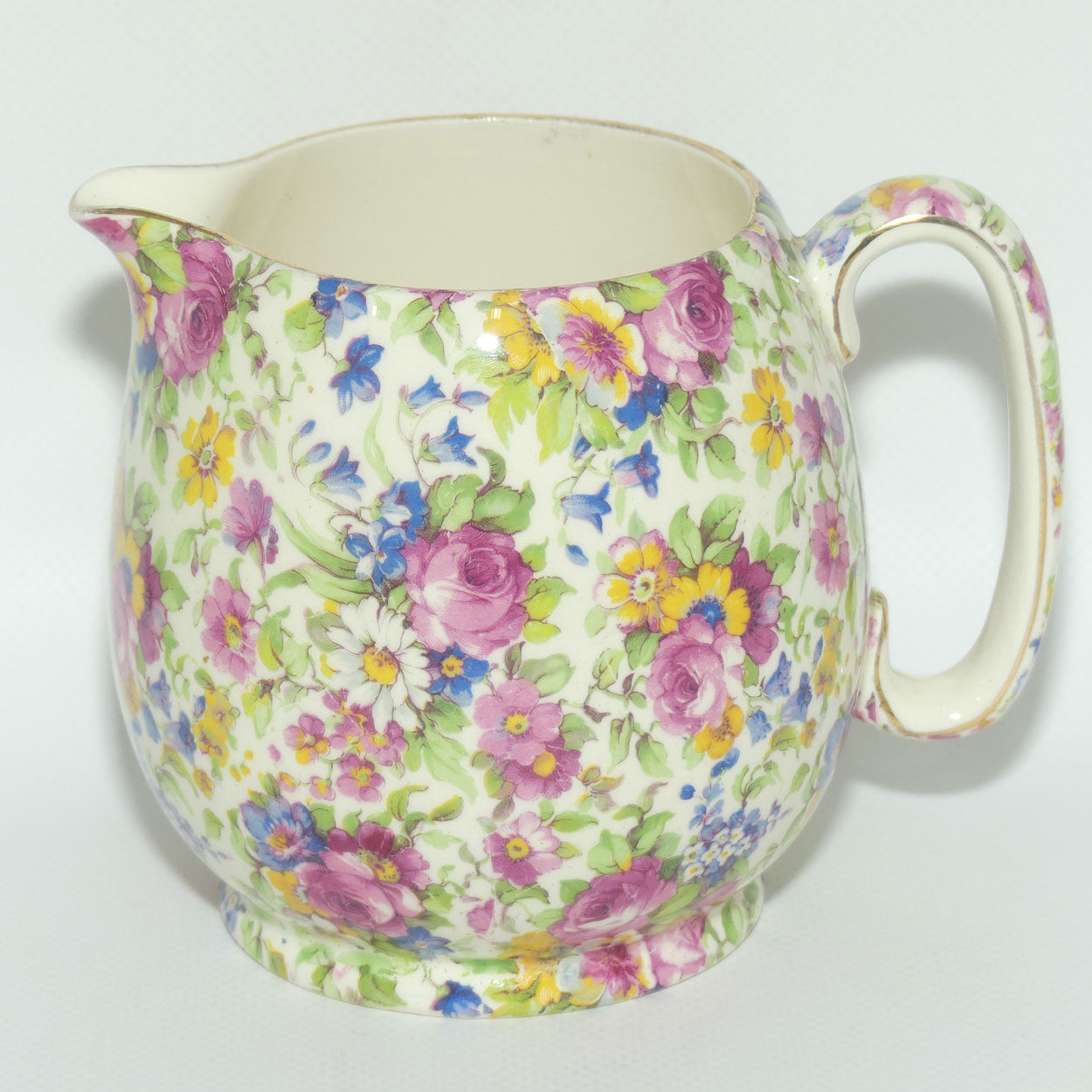 Royal Winton Summertime Chintz GLOBE shape milk jug