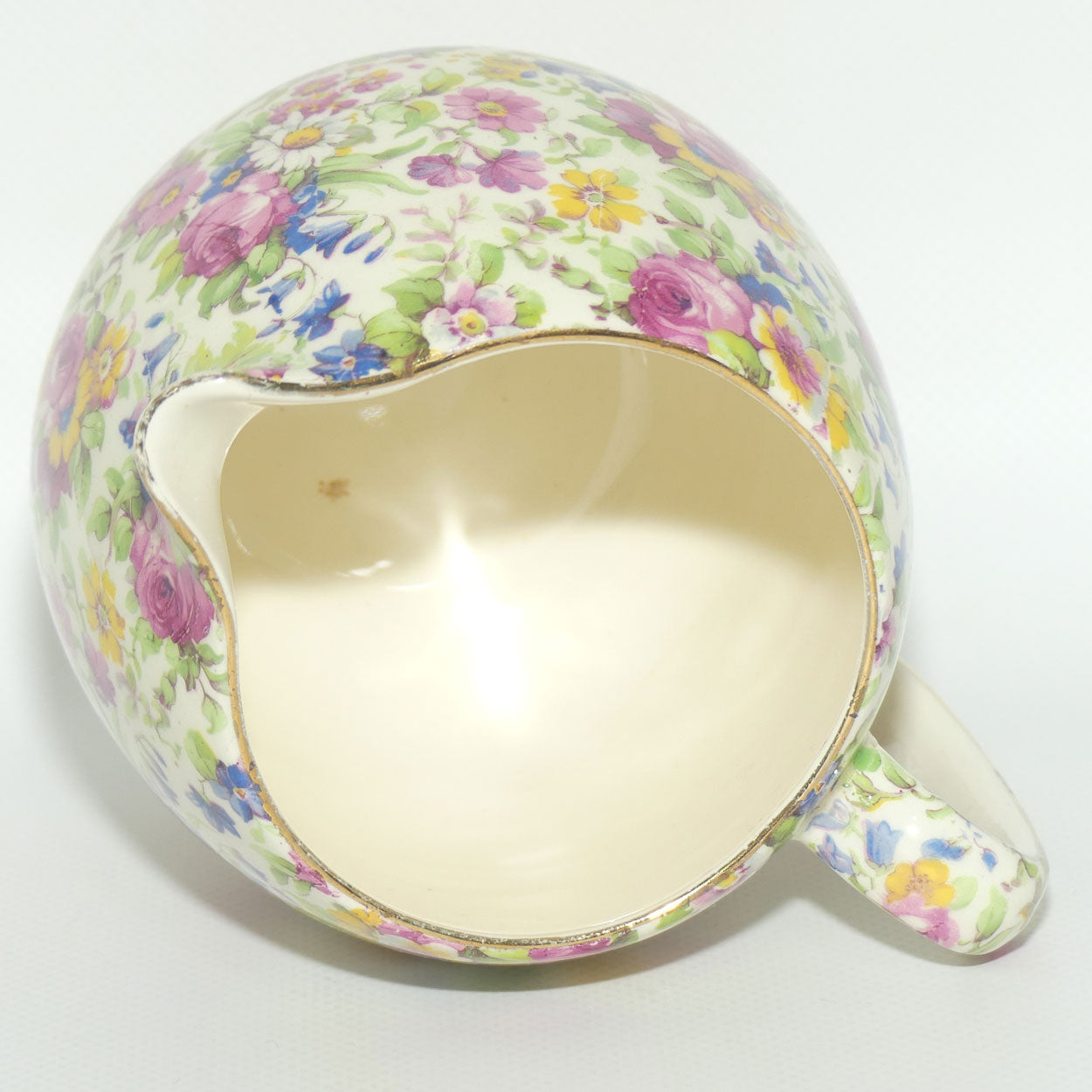 Royal Winton Summertime Chintz GLOBE shape milk jug