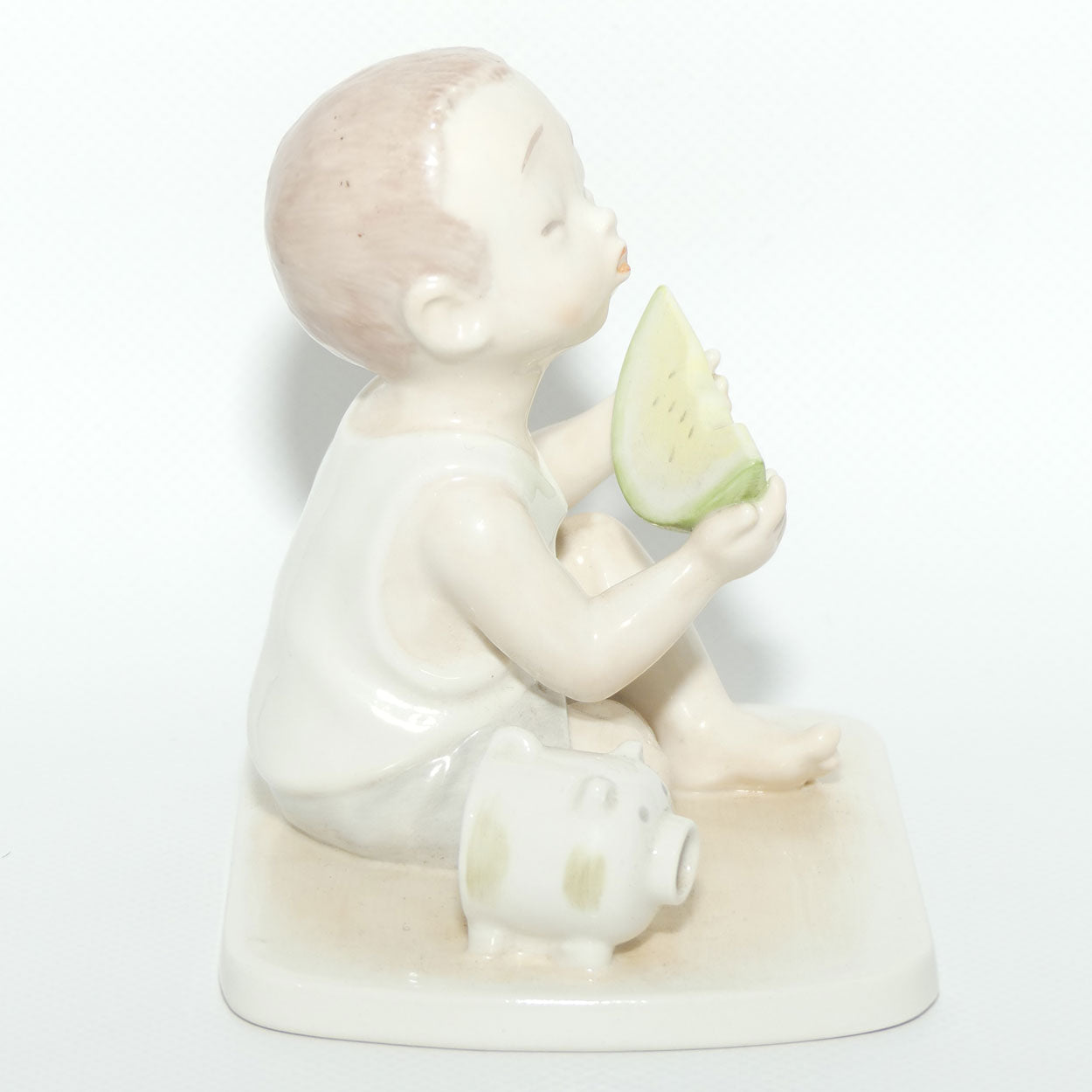 Noritake Pottery Gosaku Kojima Doji Doll series figurine | Boy with Watermelon