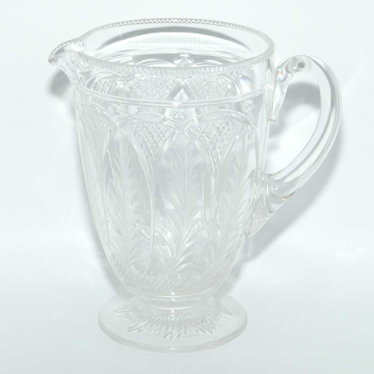 Fine quality Walsh Crystal England water jug and 4 tumblers | Fern pattern