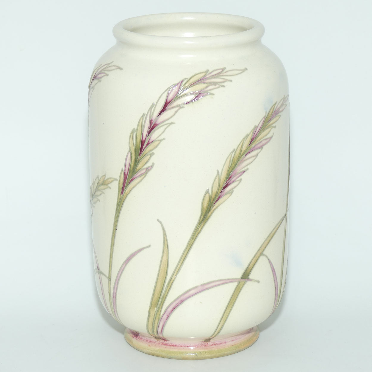 William Moorcroft Waving Corn cylindrical shape salt glaze vase