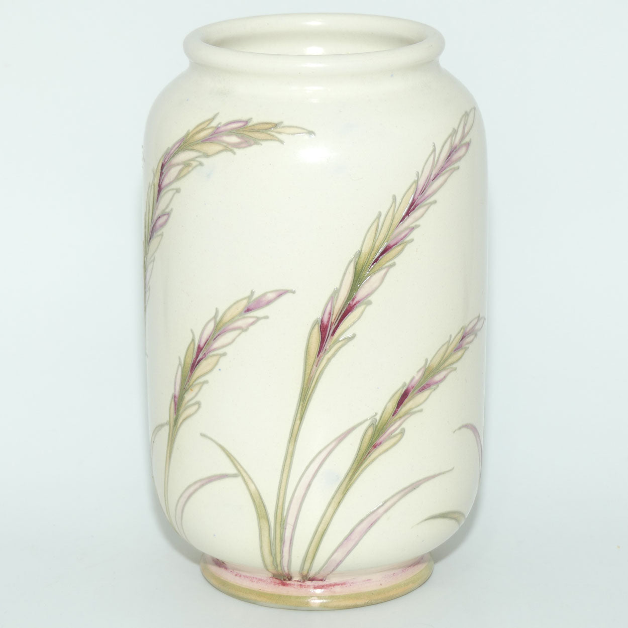 William Moorcroft Waving Corn cylindrical shape salt glaze vase