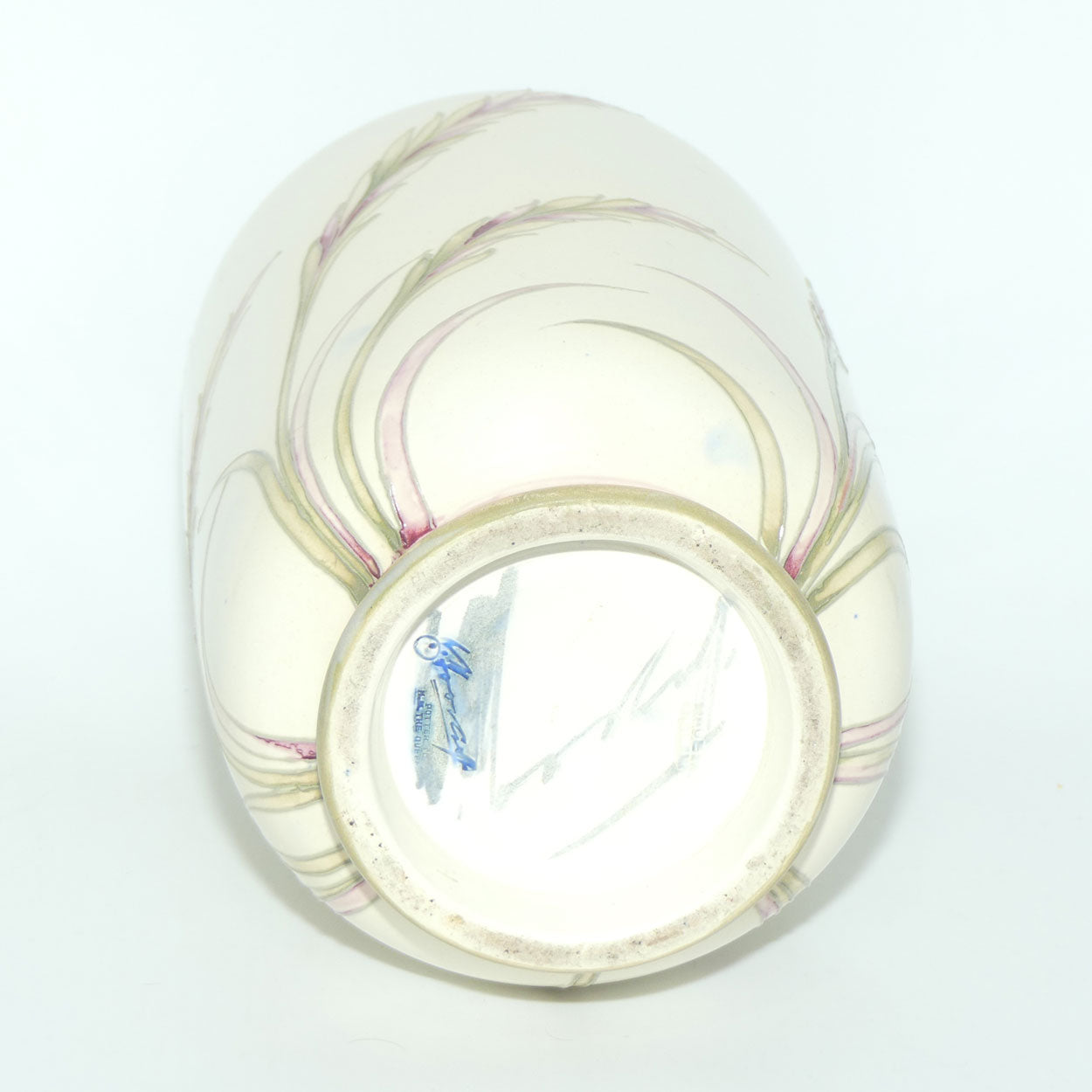 William Moorcroft Waving Corn cylindrical shape salt glaze vase