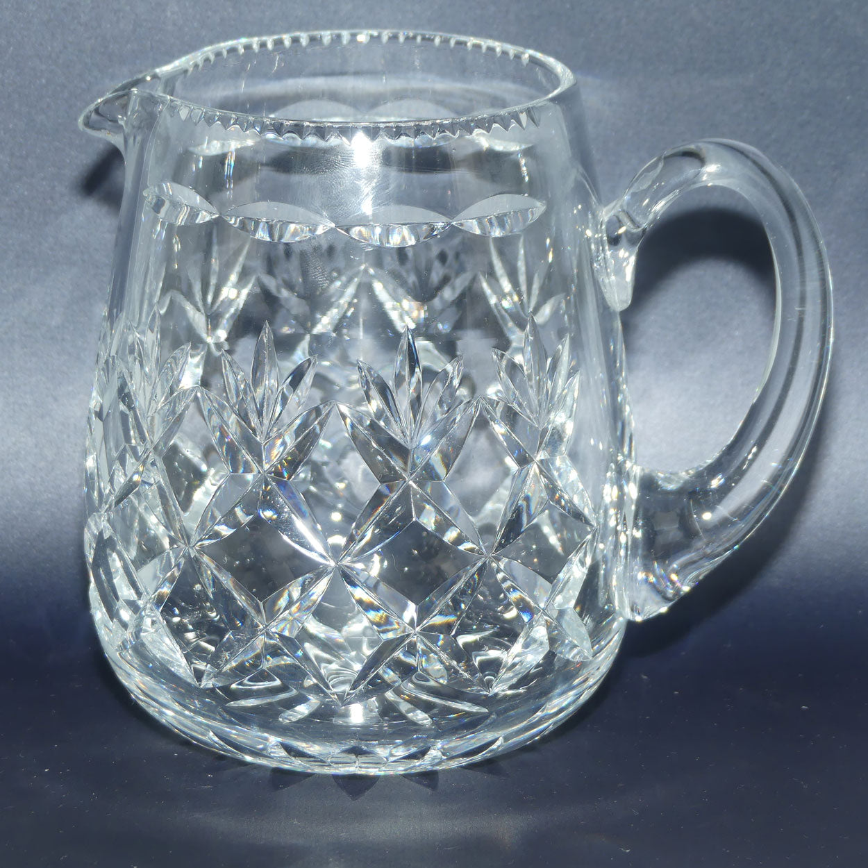 Webb Corbett Crystal | Fancy Diamond Cut Water Jug and 6 Glasses set