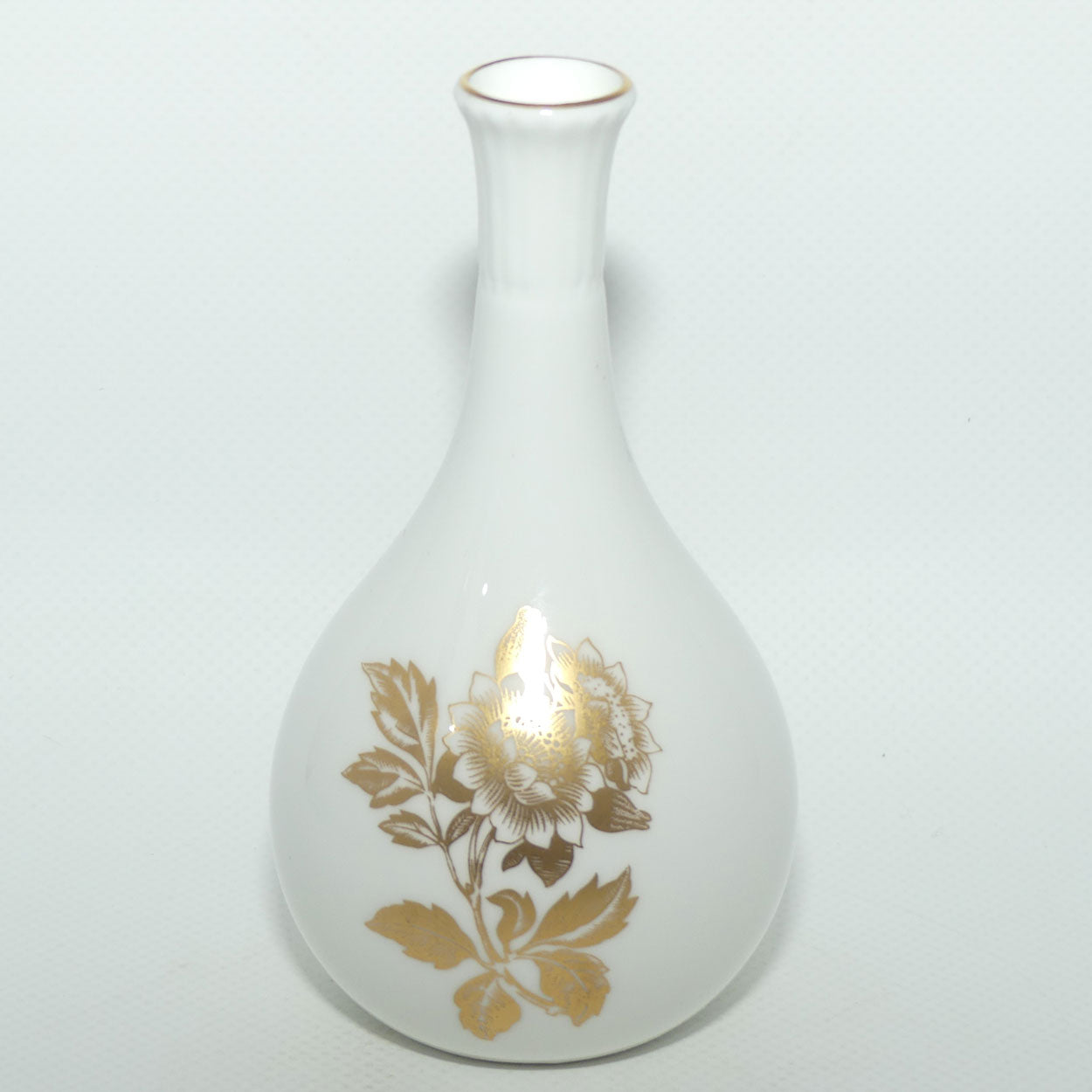 Wedgwood Bone China Gold Tonquin bud vase