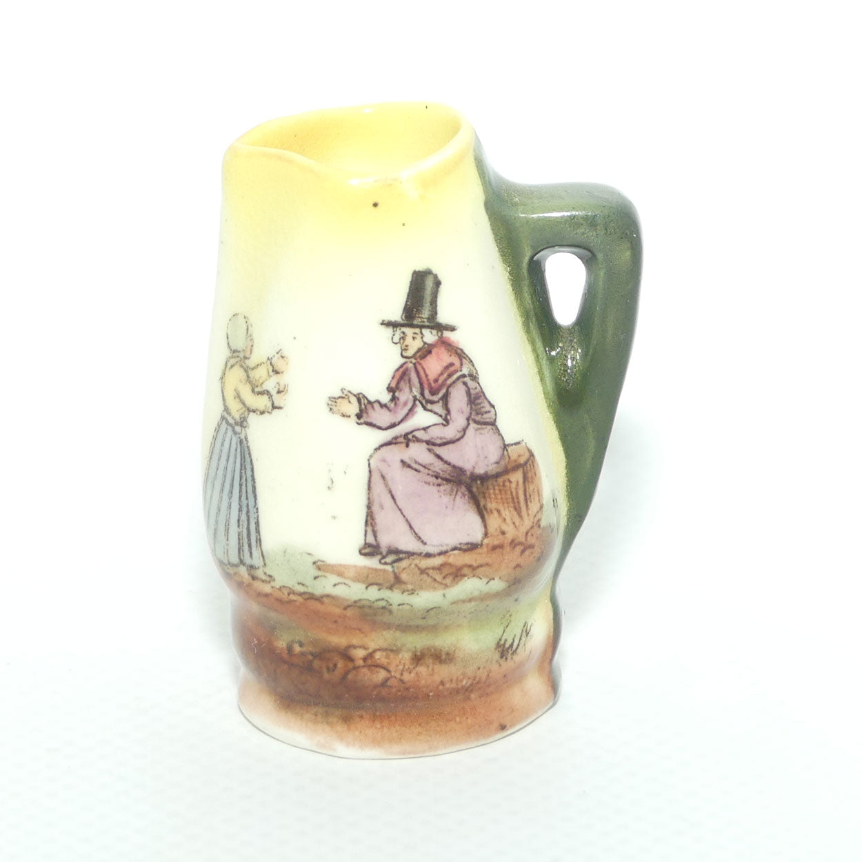 Royal Doulton Welsh miniature jug | Woman with Child | Both with Arms Out