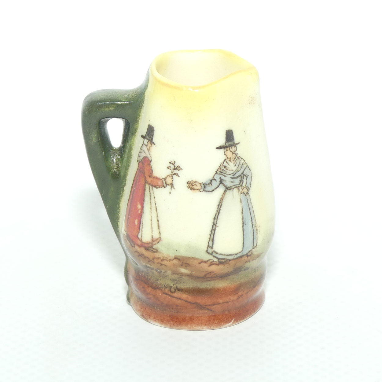 Royal Doulton Welsh miniature jug | Woman with Child | Both with Arms Out