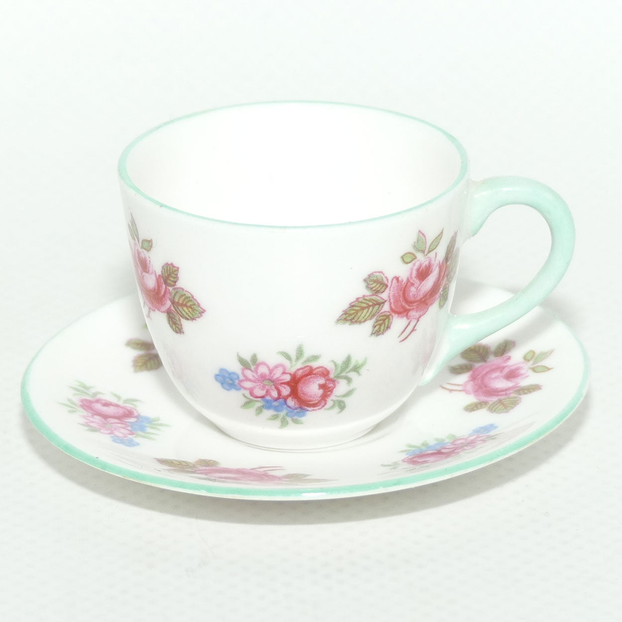 Shelley Westminster shape miniature Rosebud duo