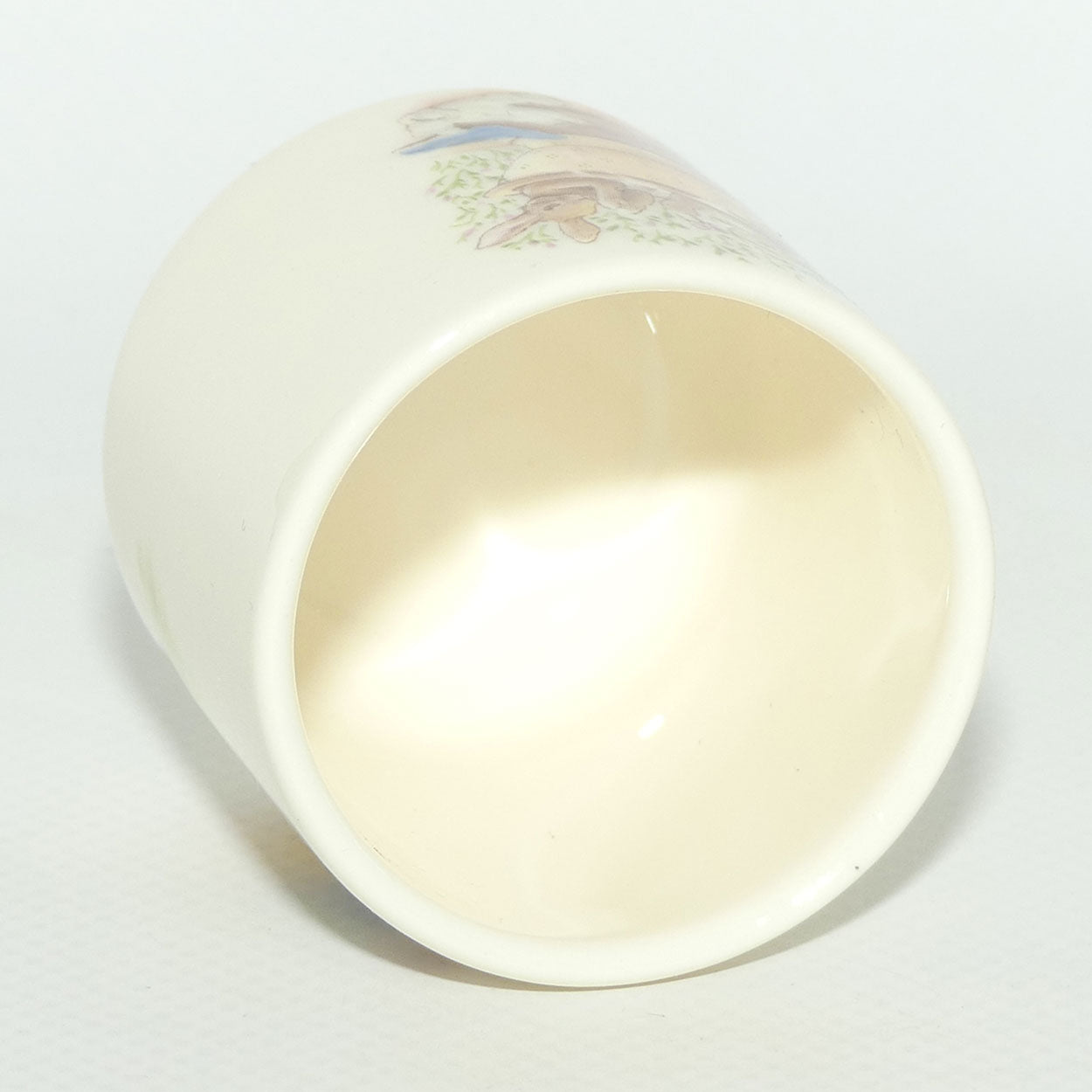 Royal Doulton Bunnykins egg cup | boxed | Pushing the Wheelbarrow | Bunnies in the Bath