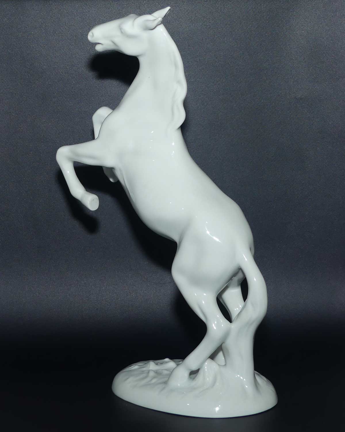 Royal Dux Bohemia Rearing Horse | White