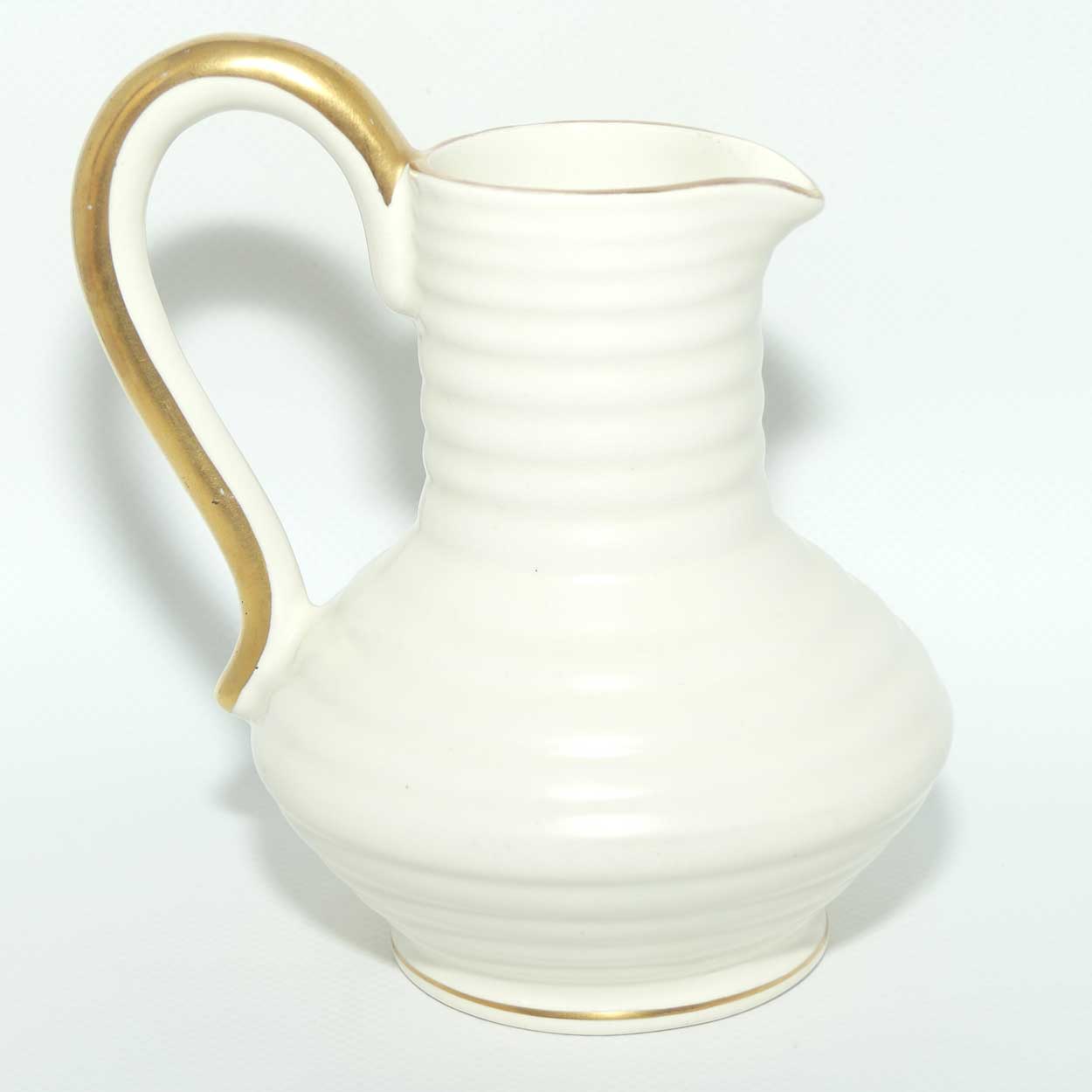 Crown Devon classical White and Gilt jug