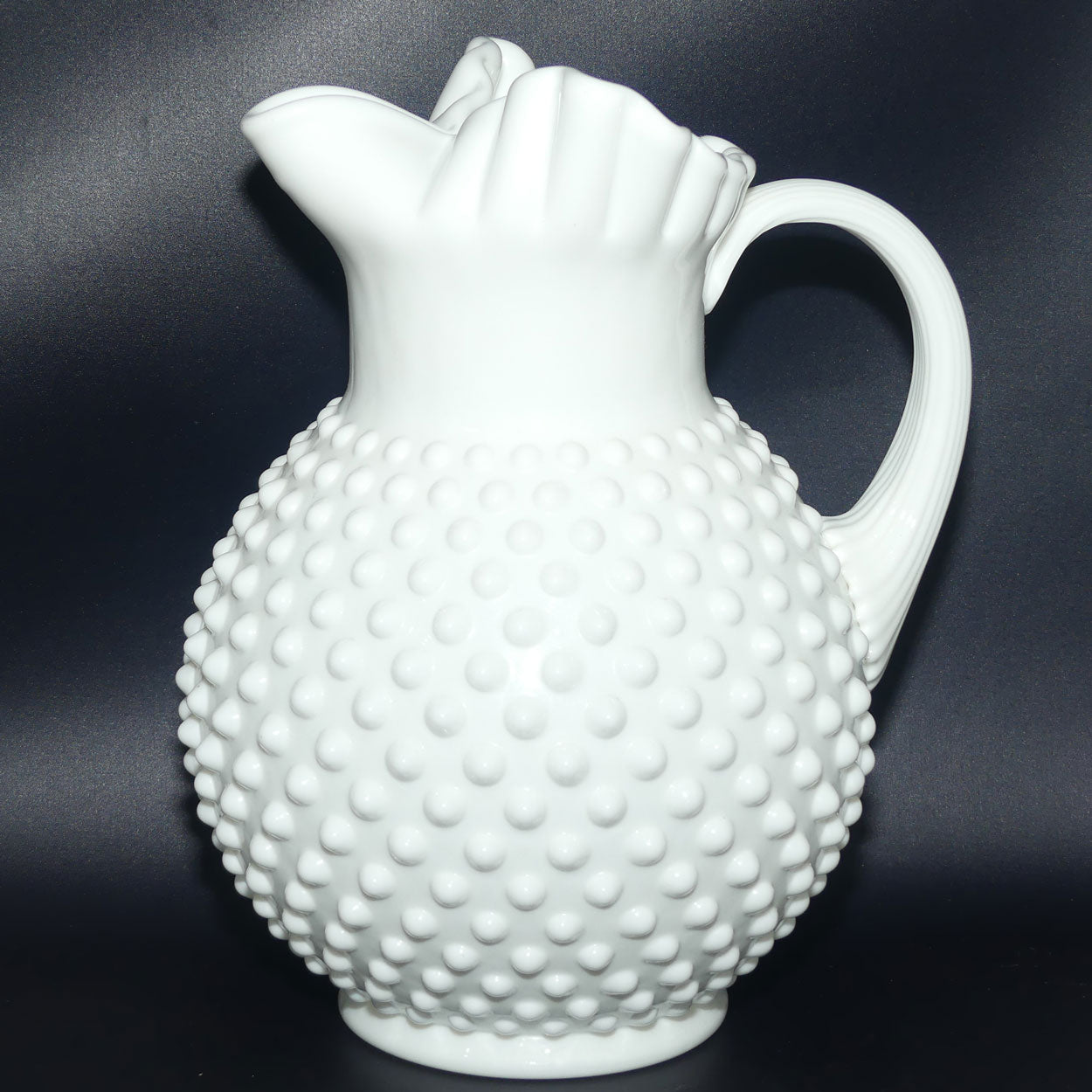 Vintage White Hobnail Fenton jug