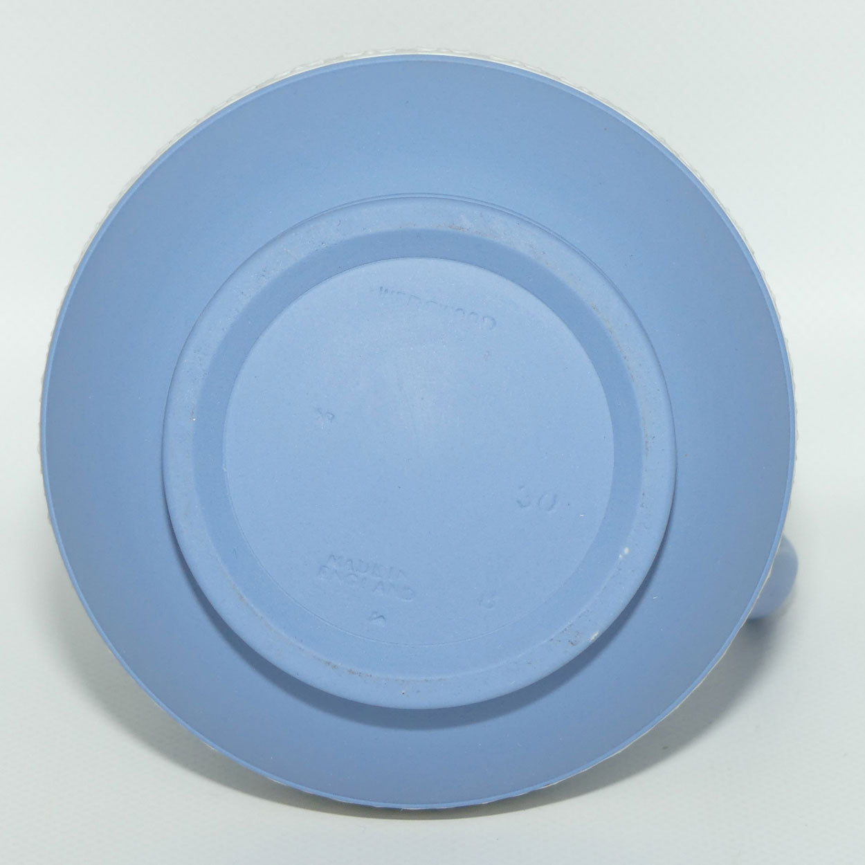 Wedgwood Jasper | White on Pale Blue milk jug with Grecian Ceremony Scene | Double bands | #2