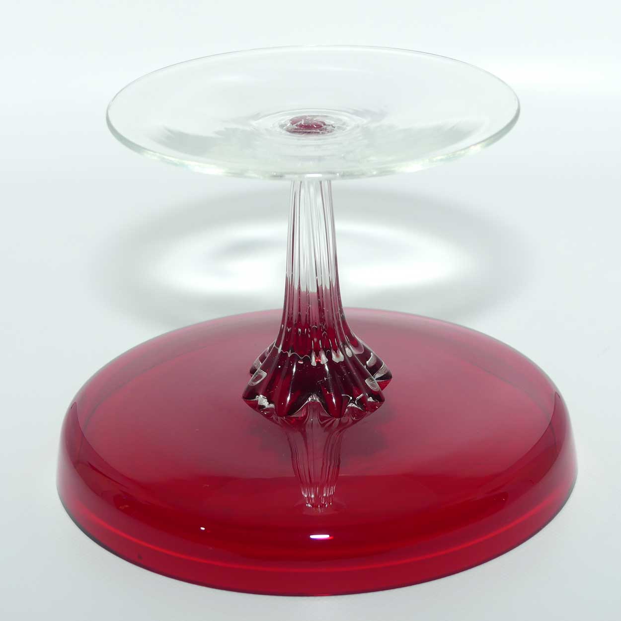 Whitefriars Ruby Glass comport