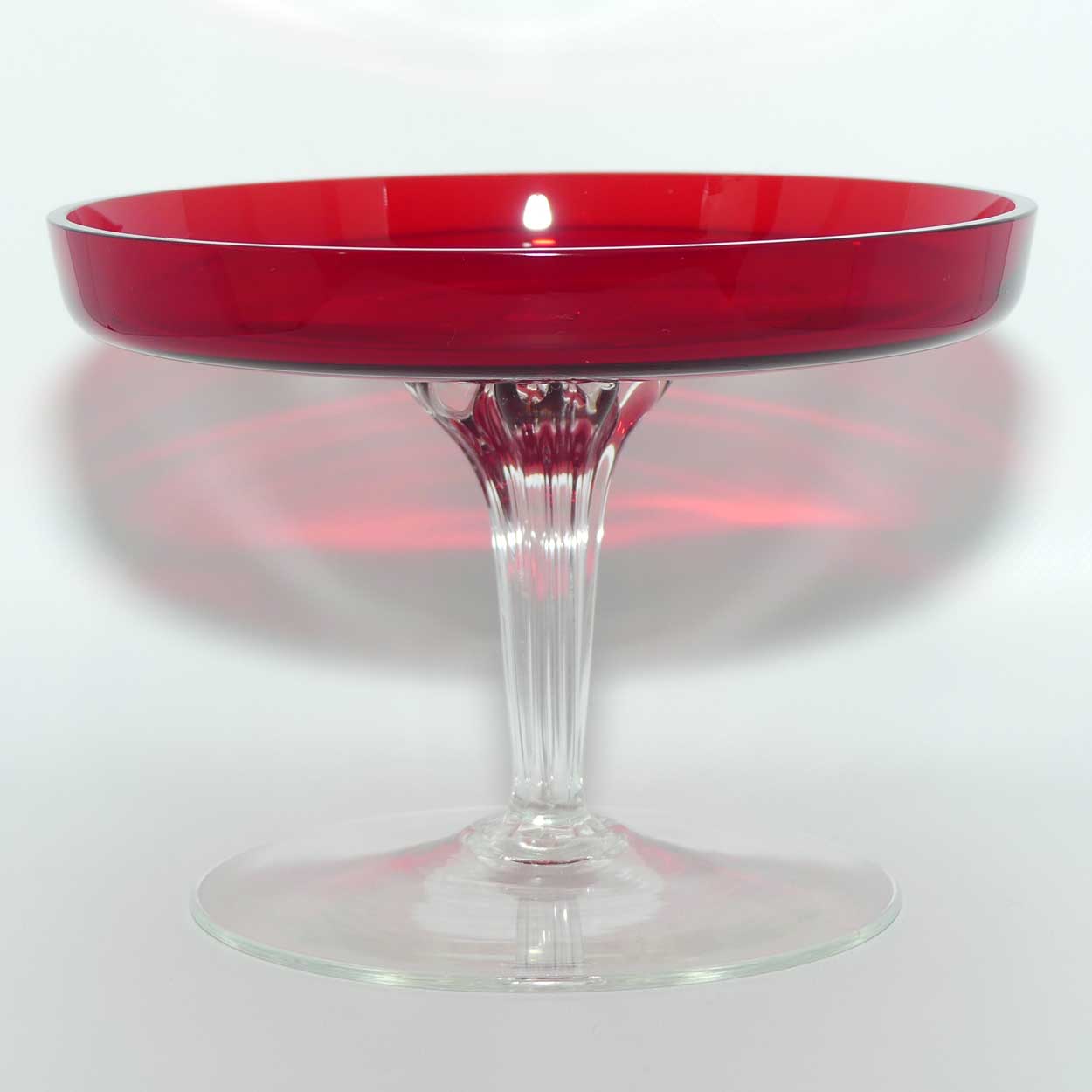 Whitefriars Ruby Glass comport