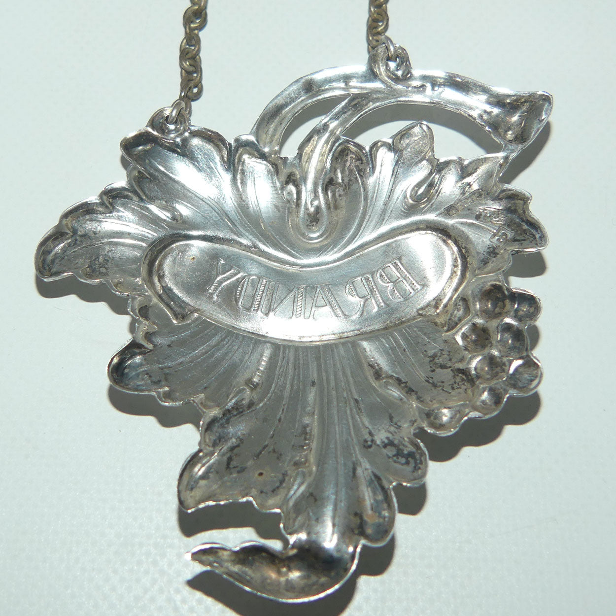 Whitehill Silver Plate Grape and Vine decanter collar | BRANDY