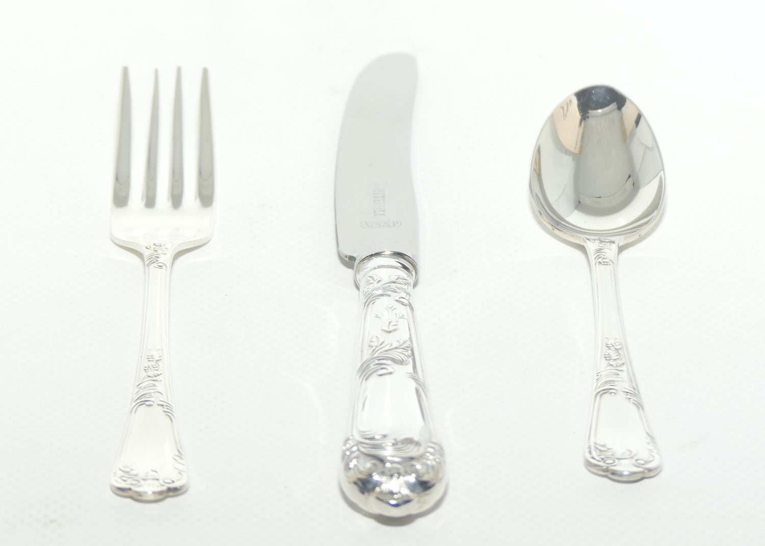Boxed 3 piece Silver Plate Christening Set | Whitehill Silver Plate