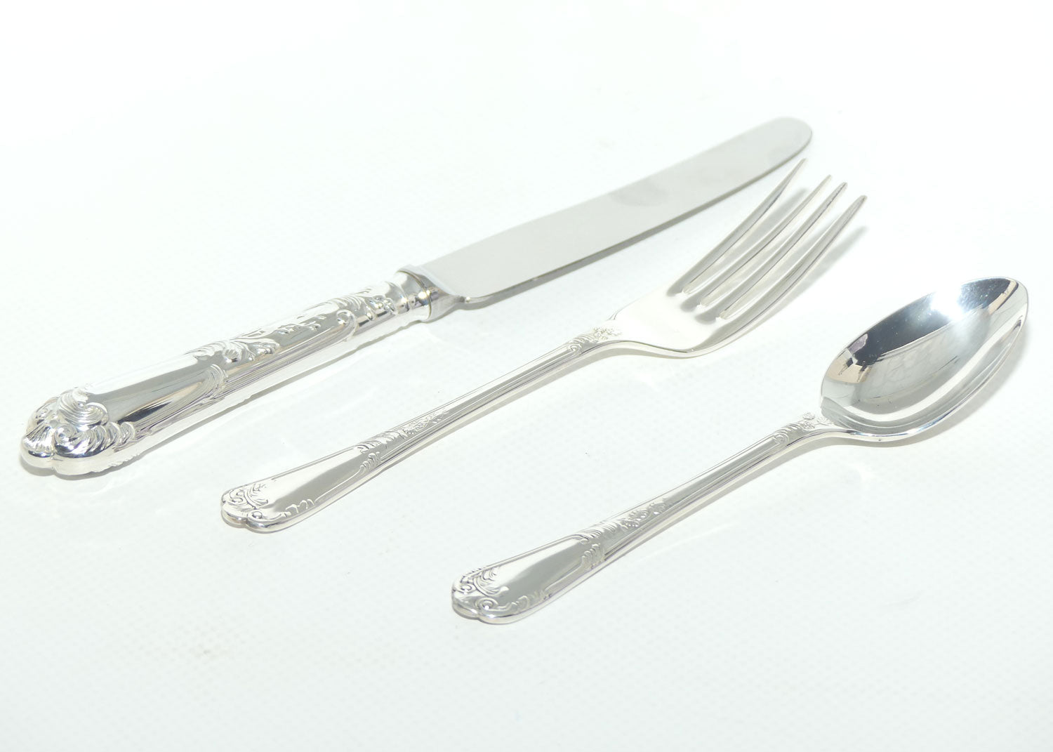 Boxed 3 piece Silver Plate Christening Set | Whitehill Silver Plate