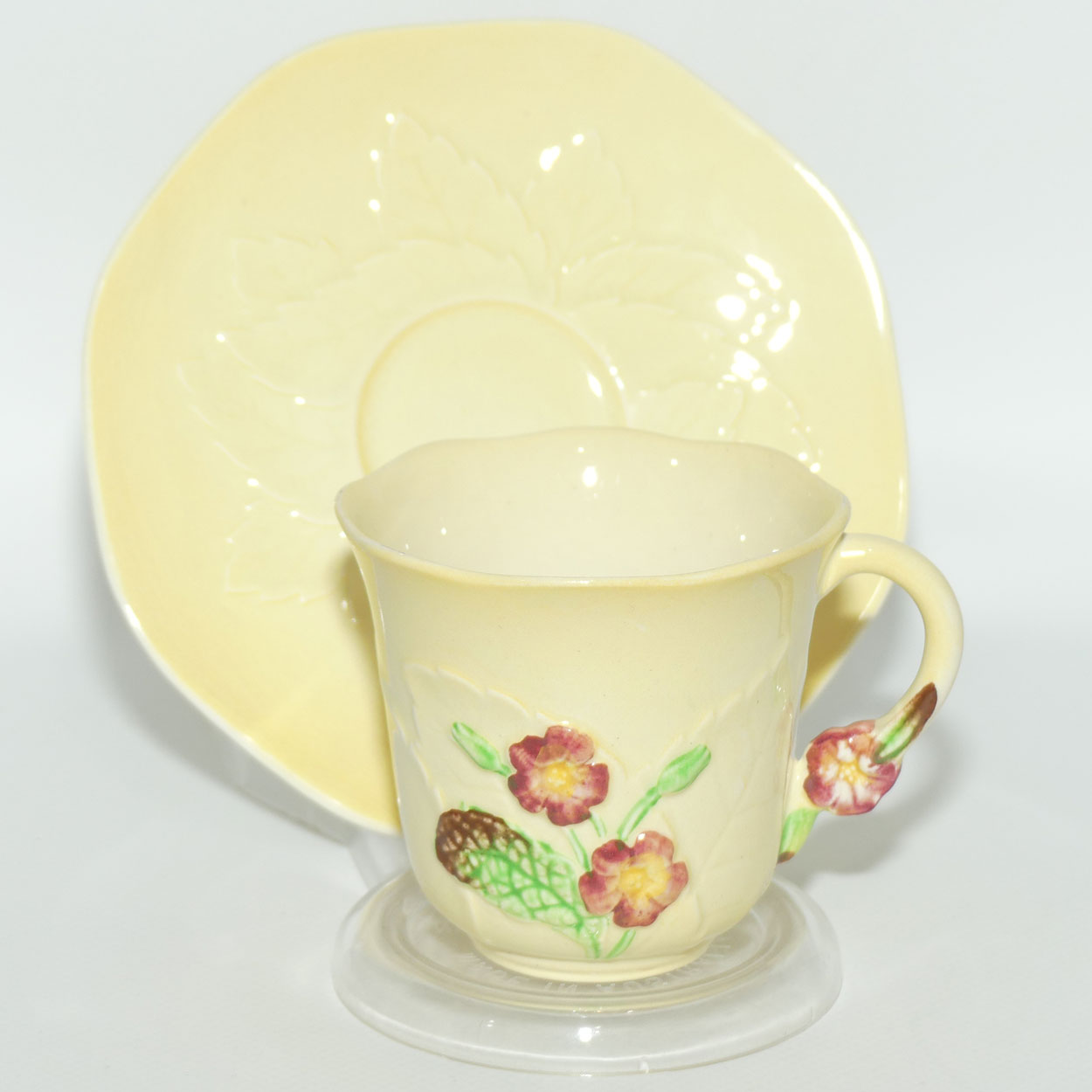 Carlton Ware Wild Rose Floral embossed Cup and Saucer