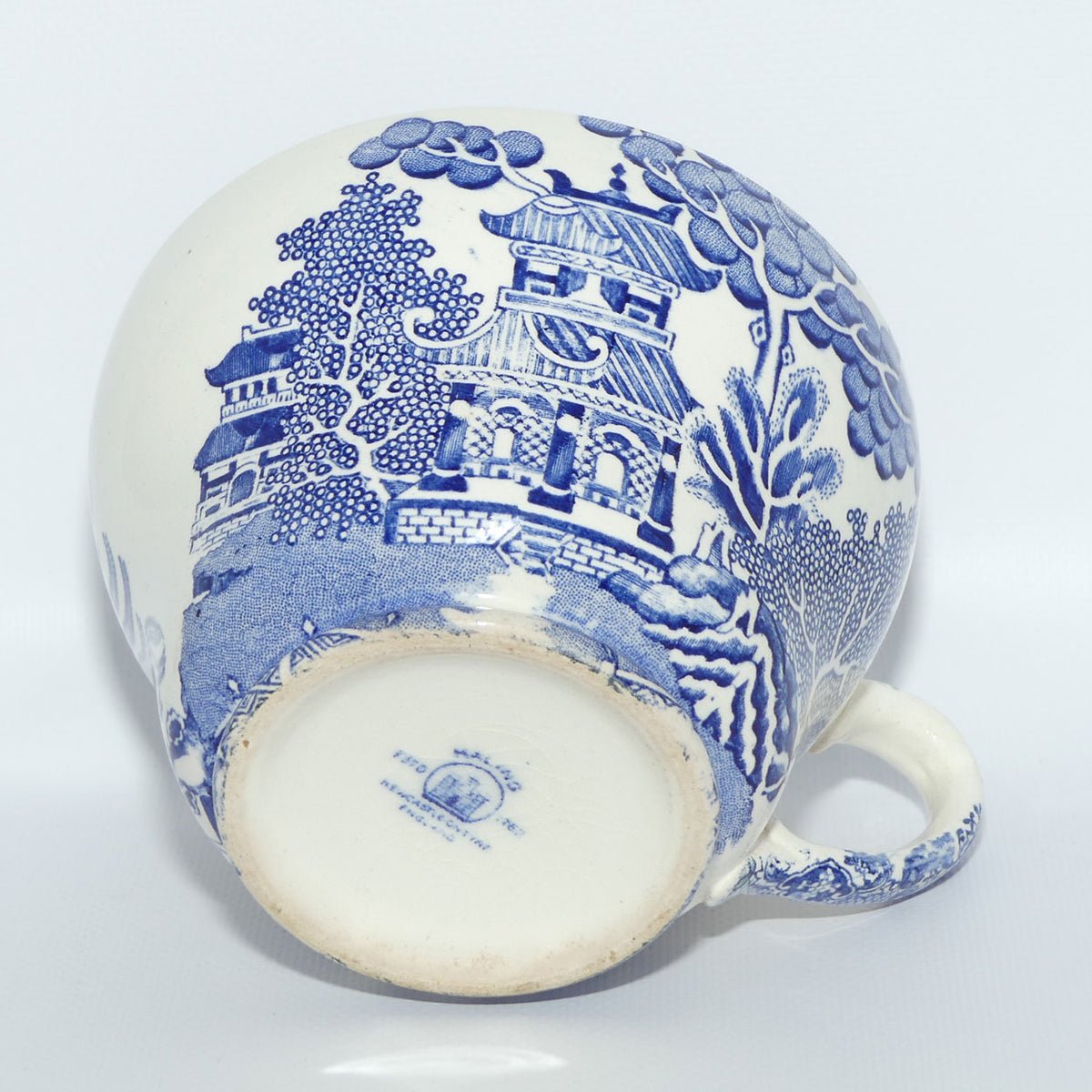 Maling Old Willow pattern Grandfather cup and saucer | Holds 500ml